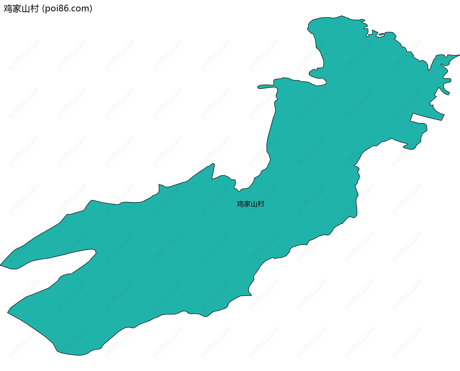 鸡家山村边界地图