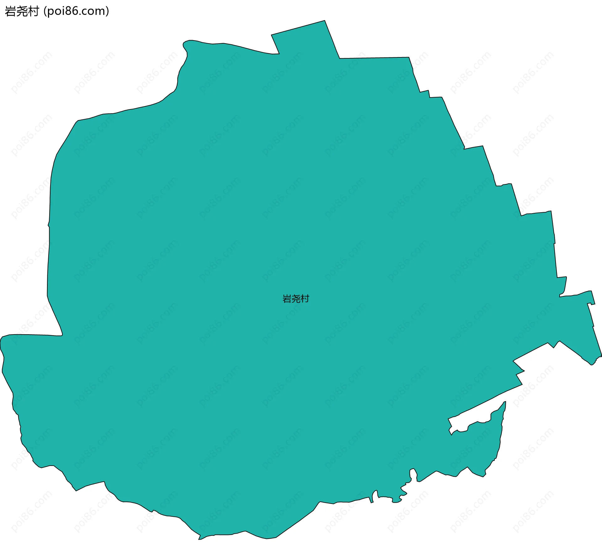 岩尧村边界地图