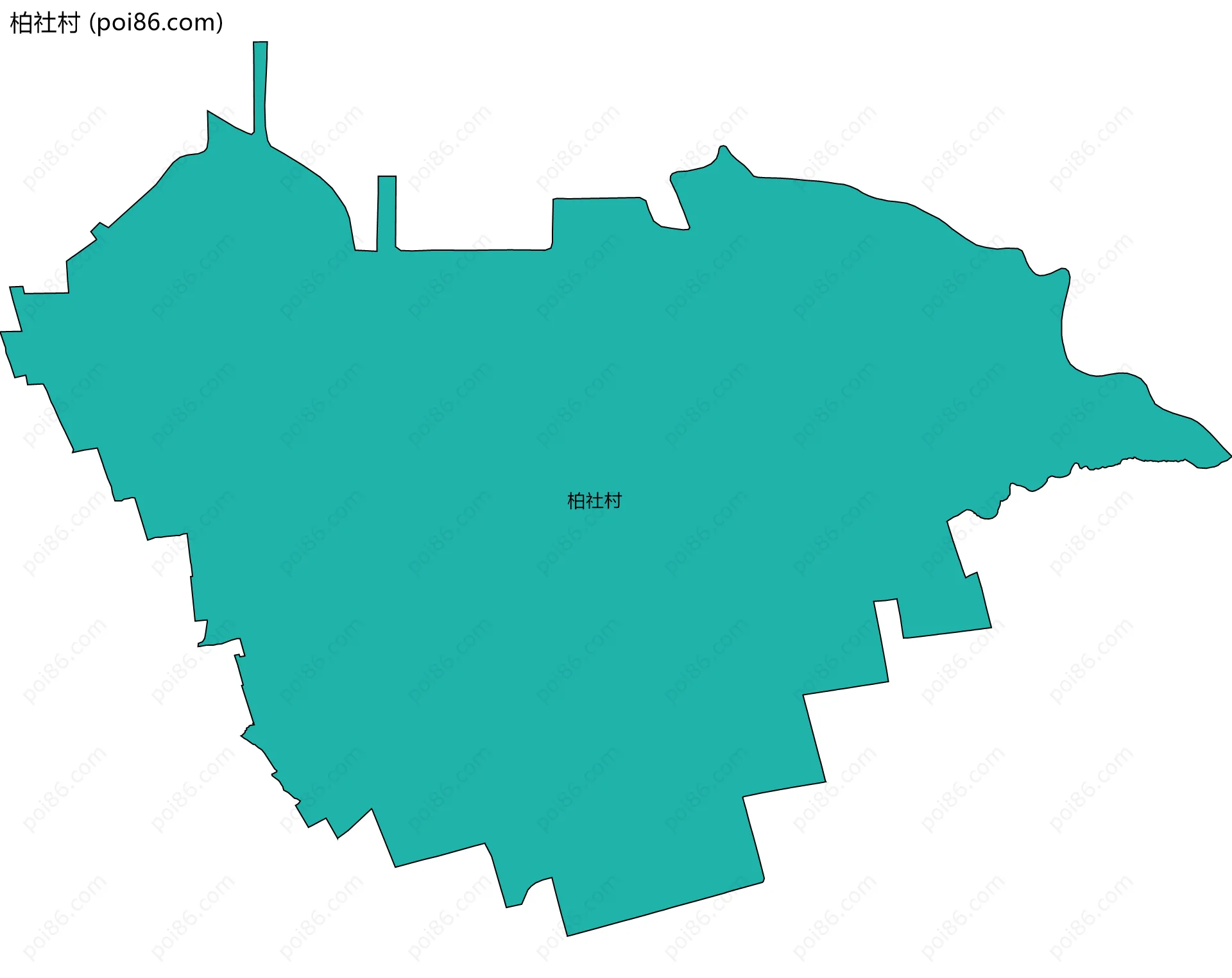 柏社村边界地图