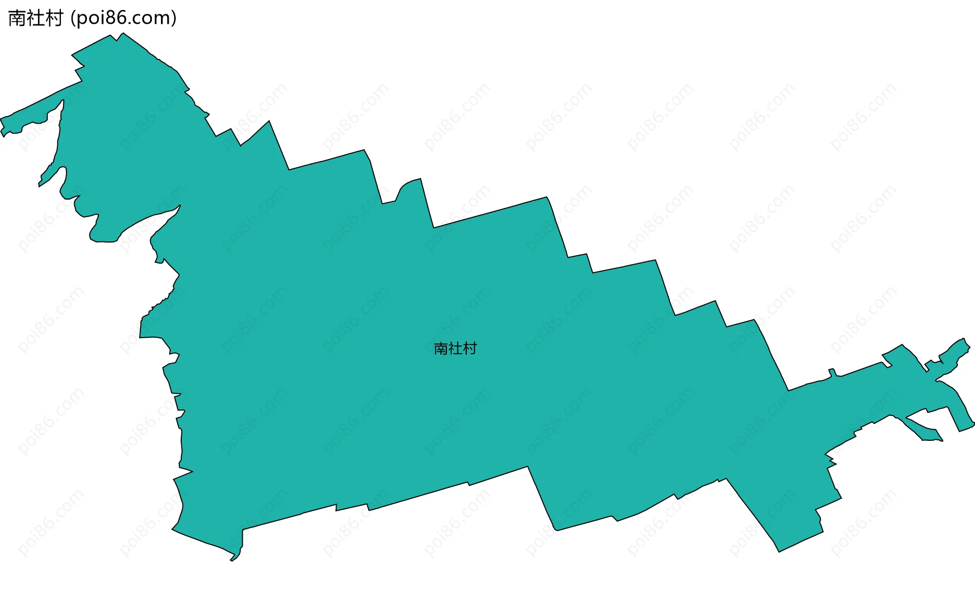 南社村边界地图