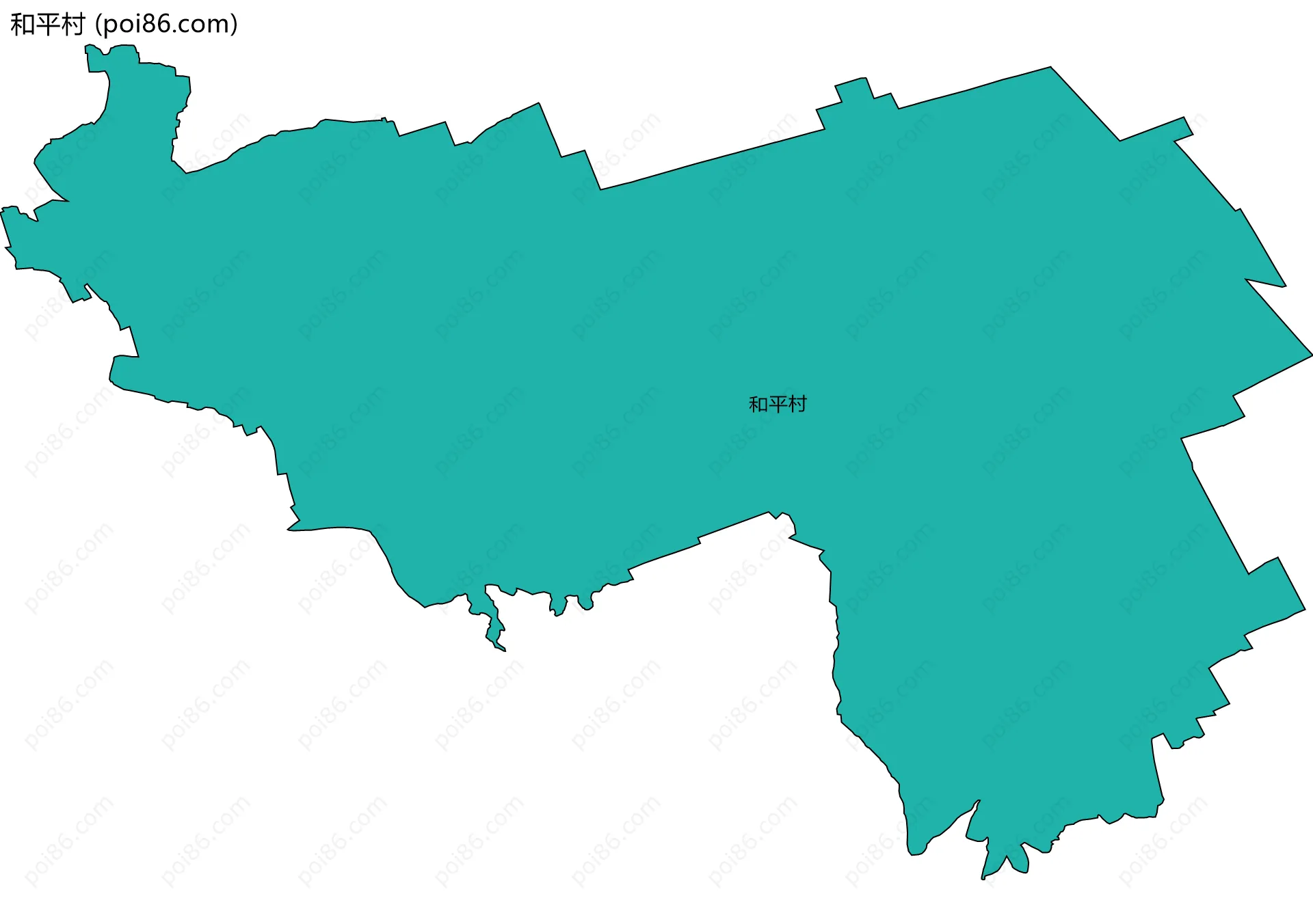 和平村边界地图