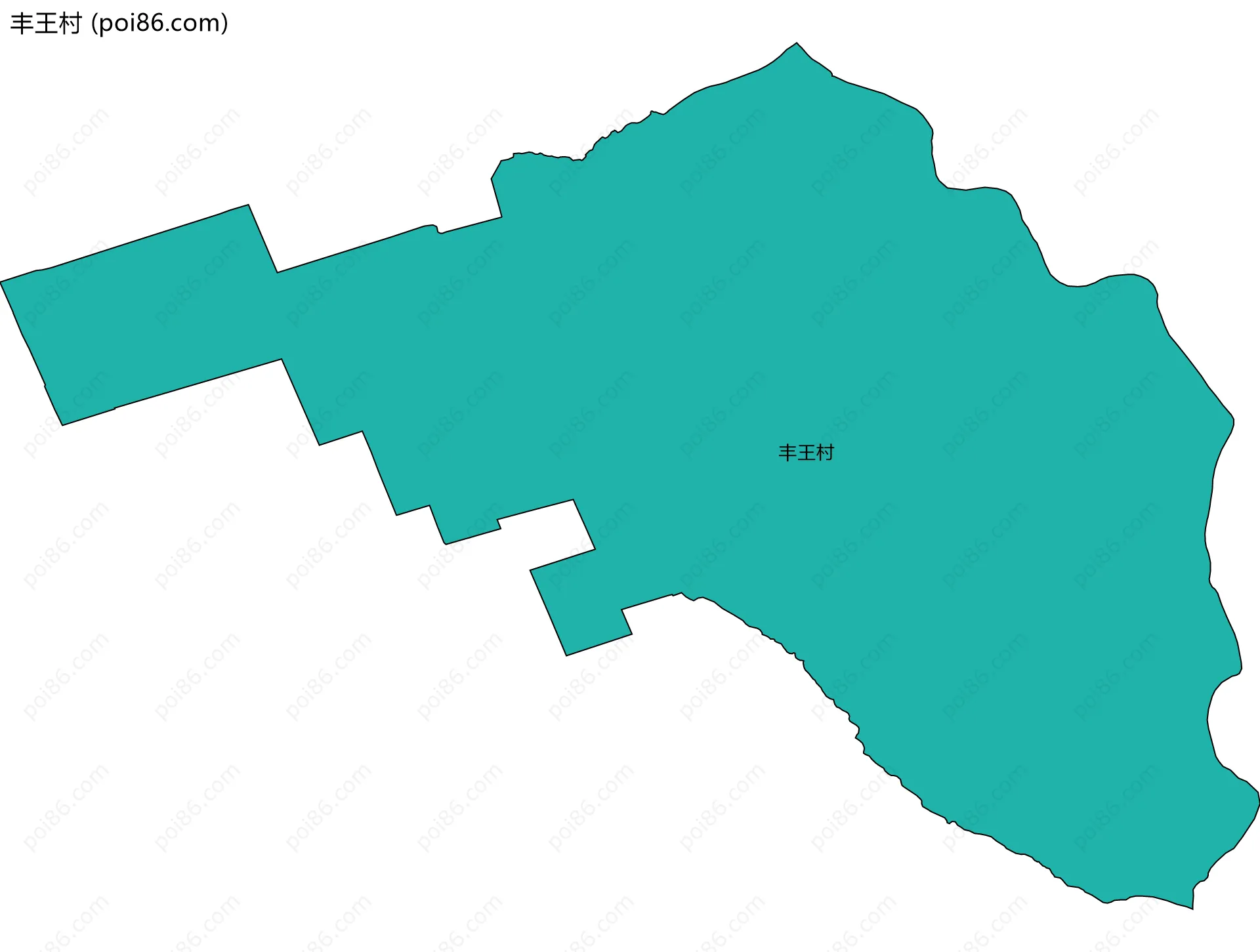 丰王村边界地图
