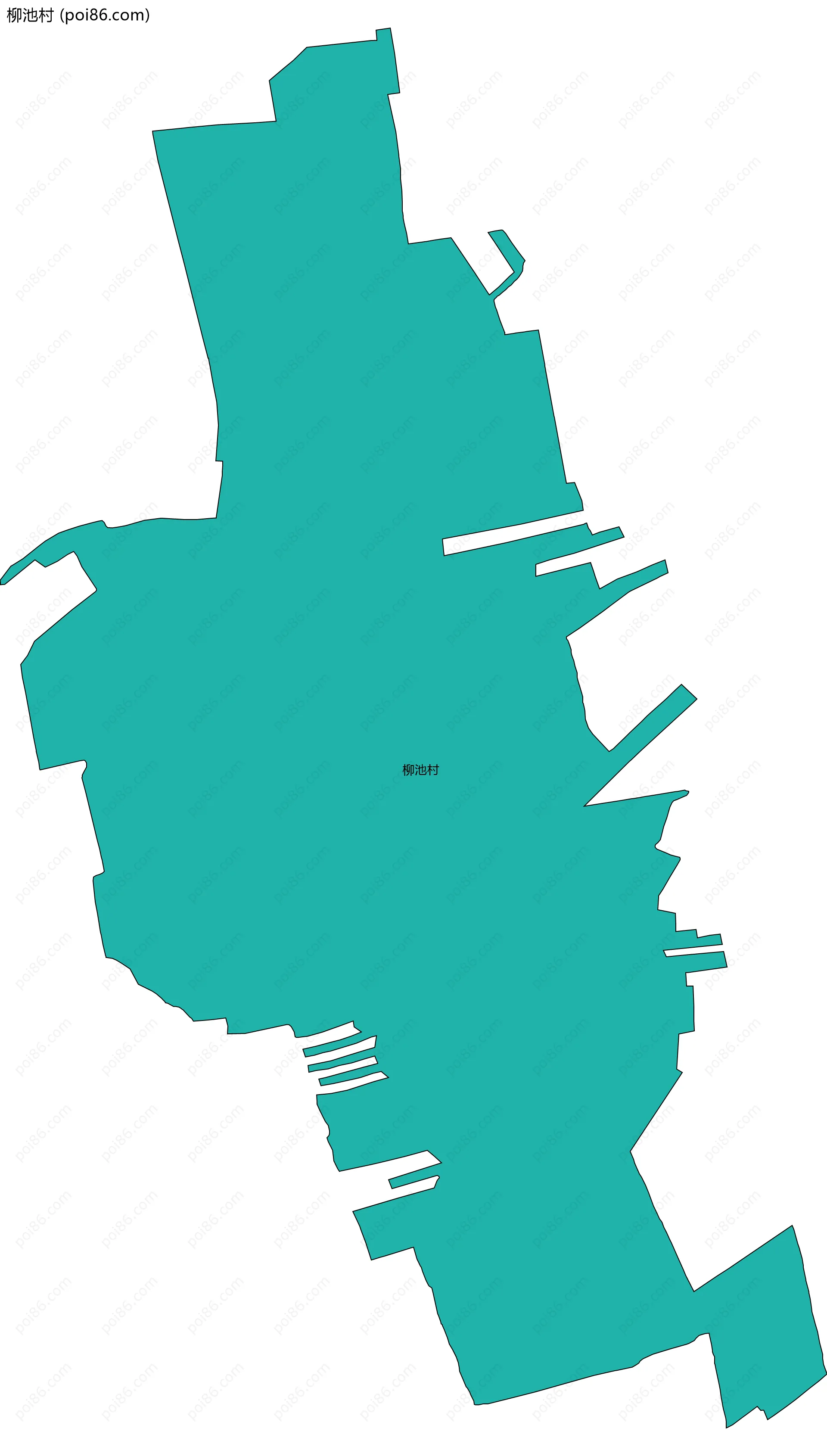柳池村边界地图