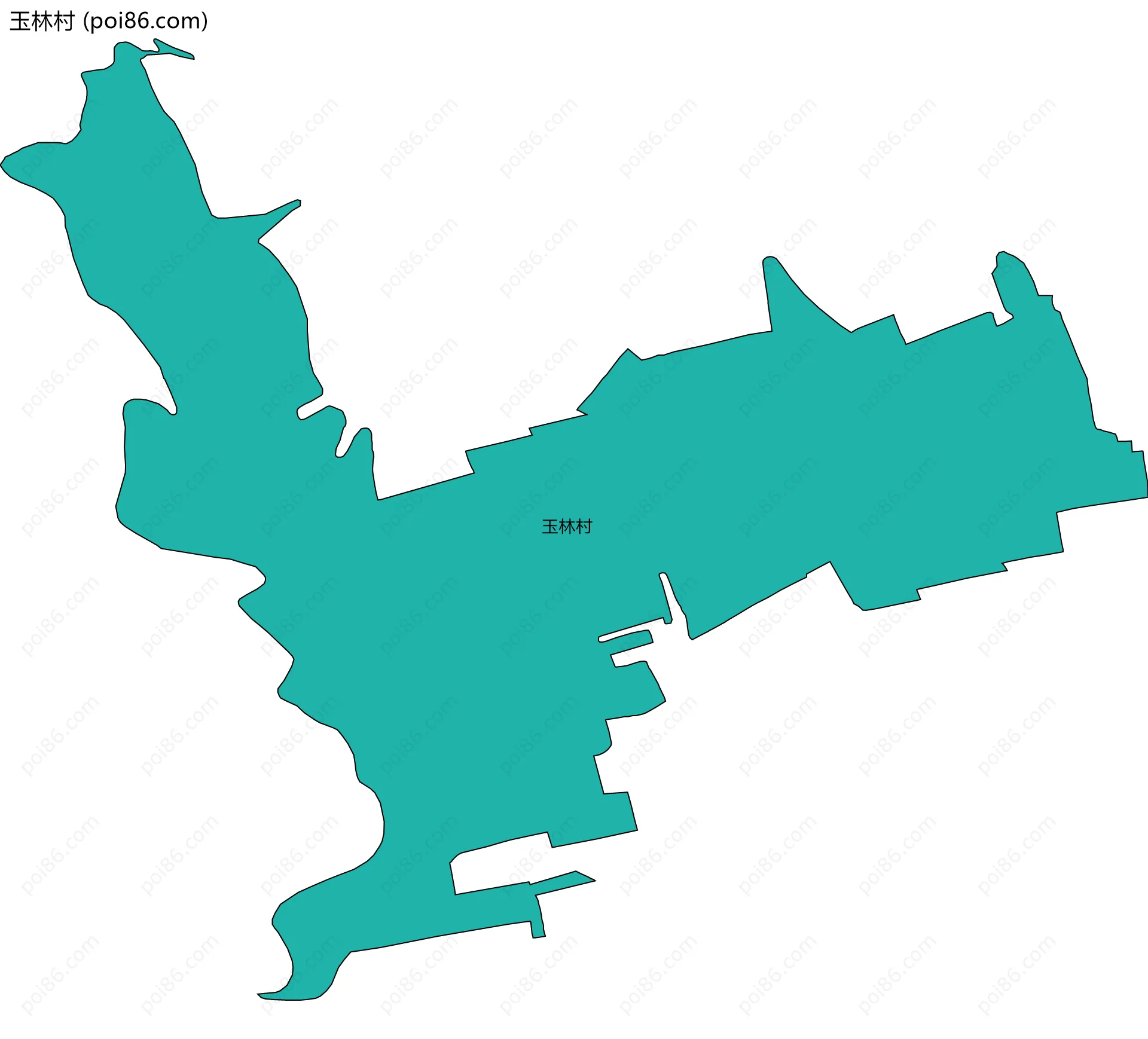 玉林村边界地图