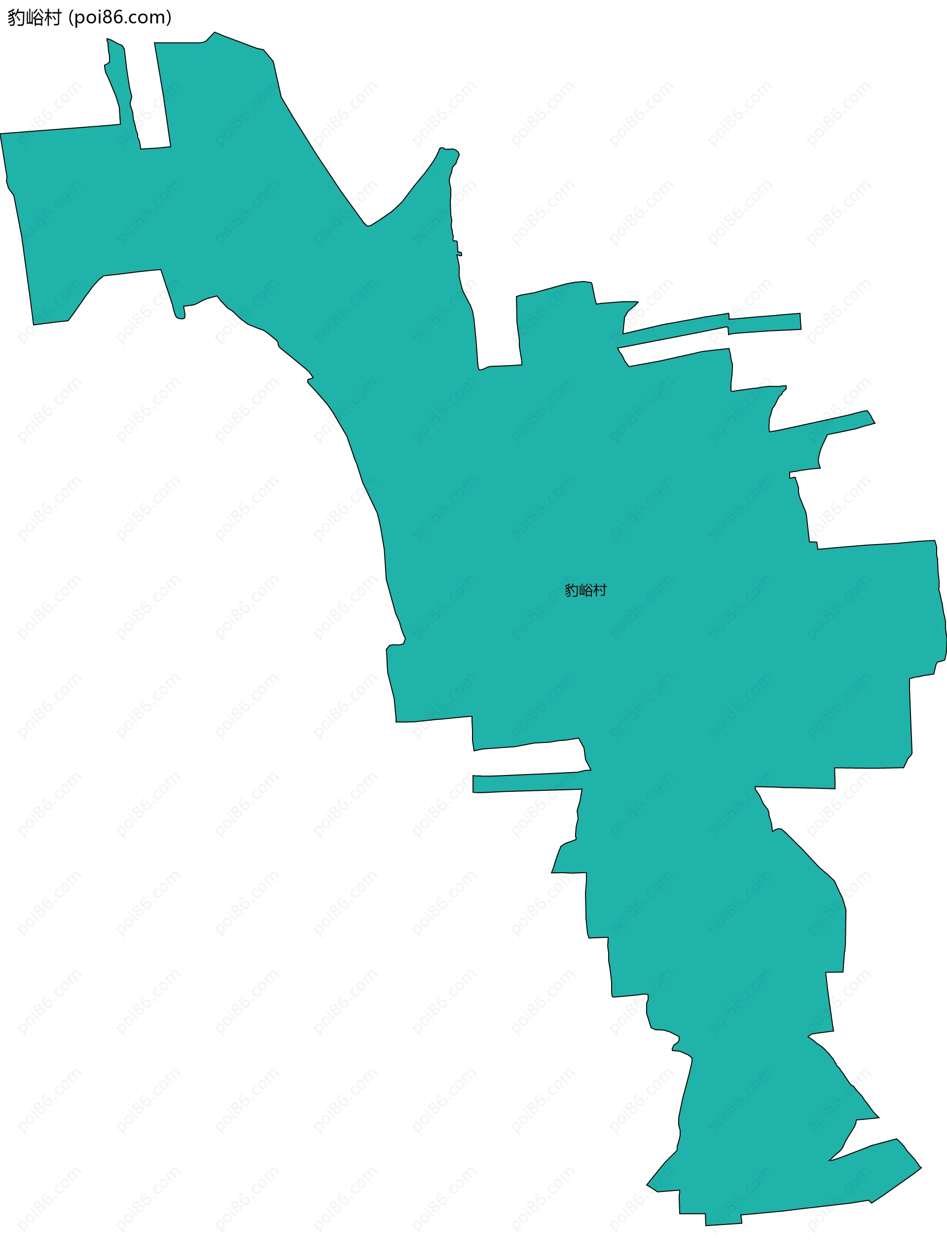 豹峪村边界地图