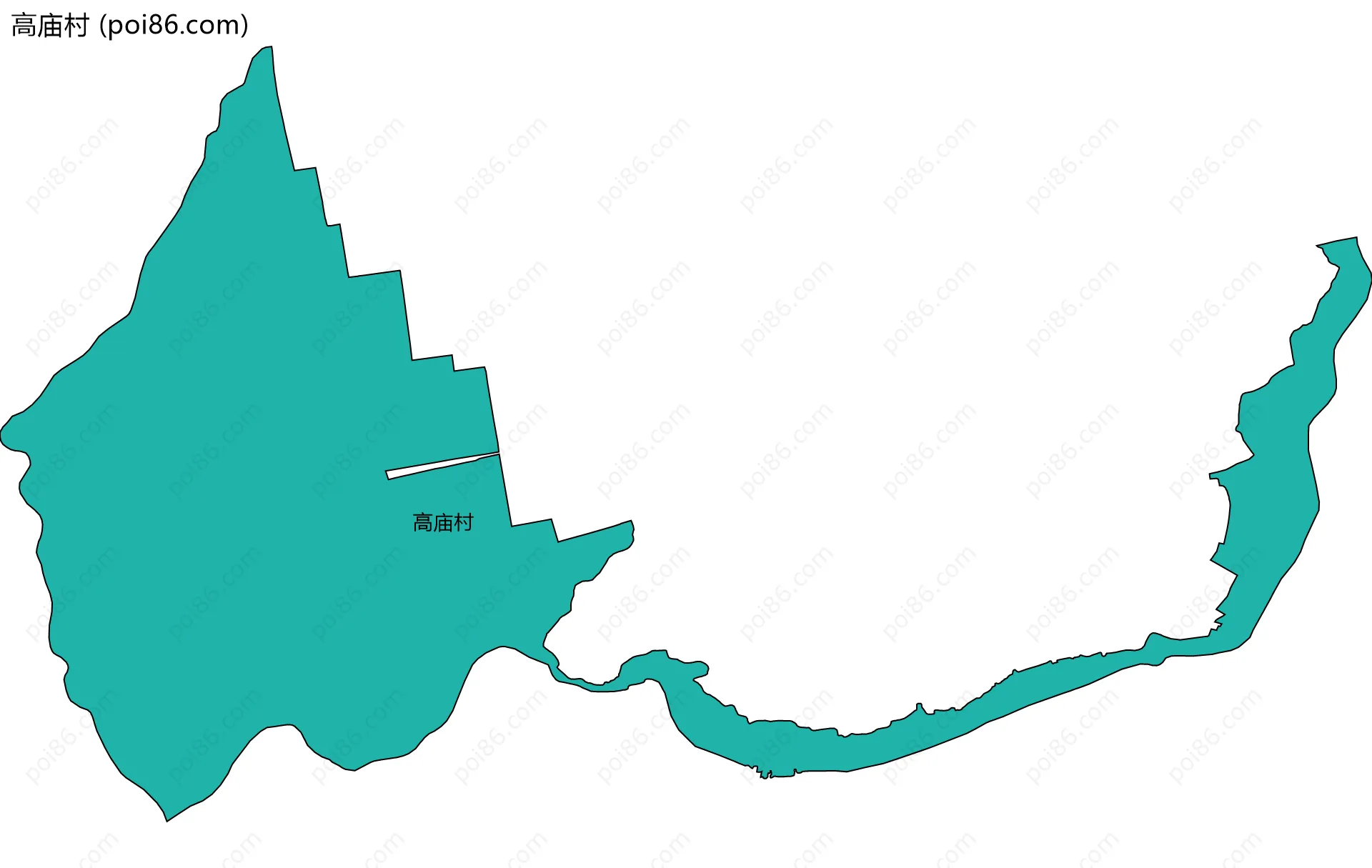 高庙村边界地图