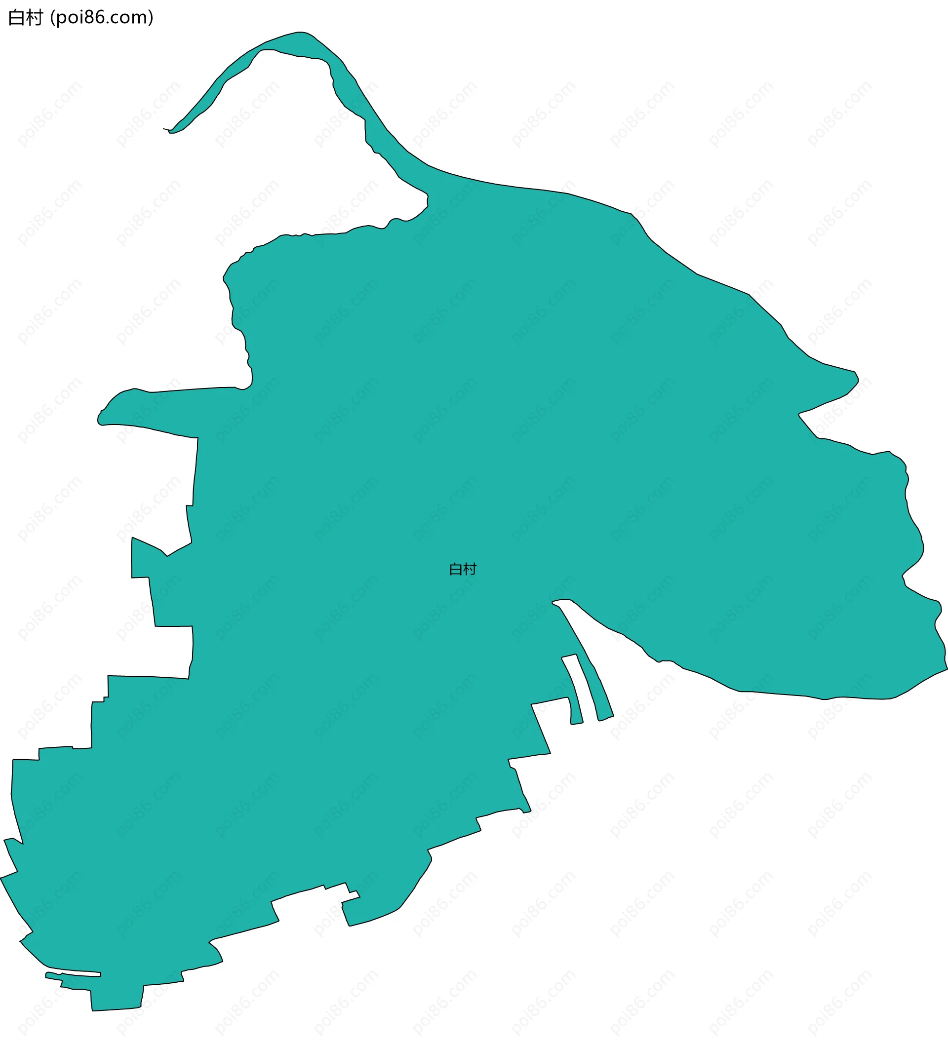白村边界地图