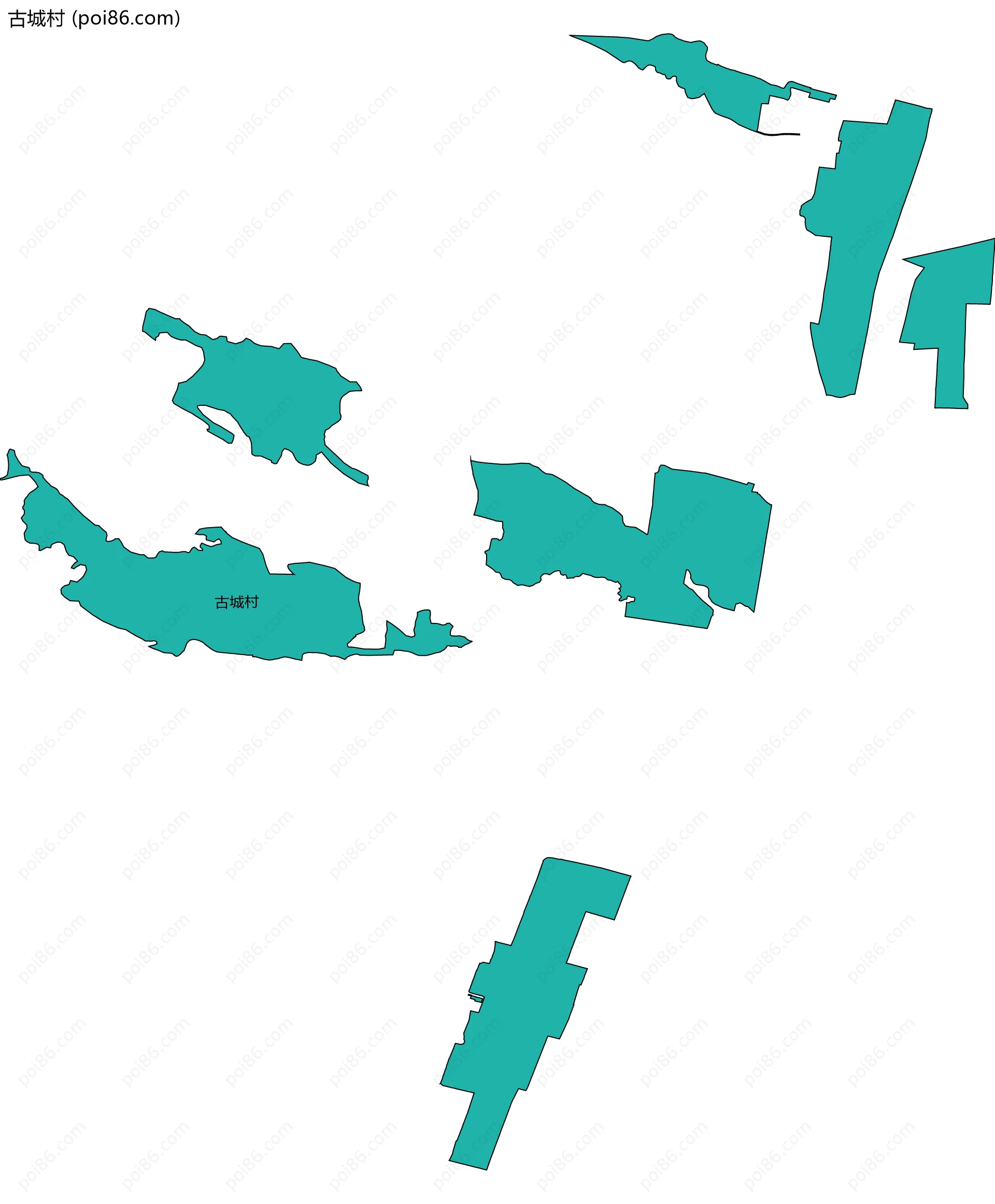 古城村边界地图