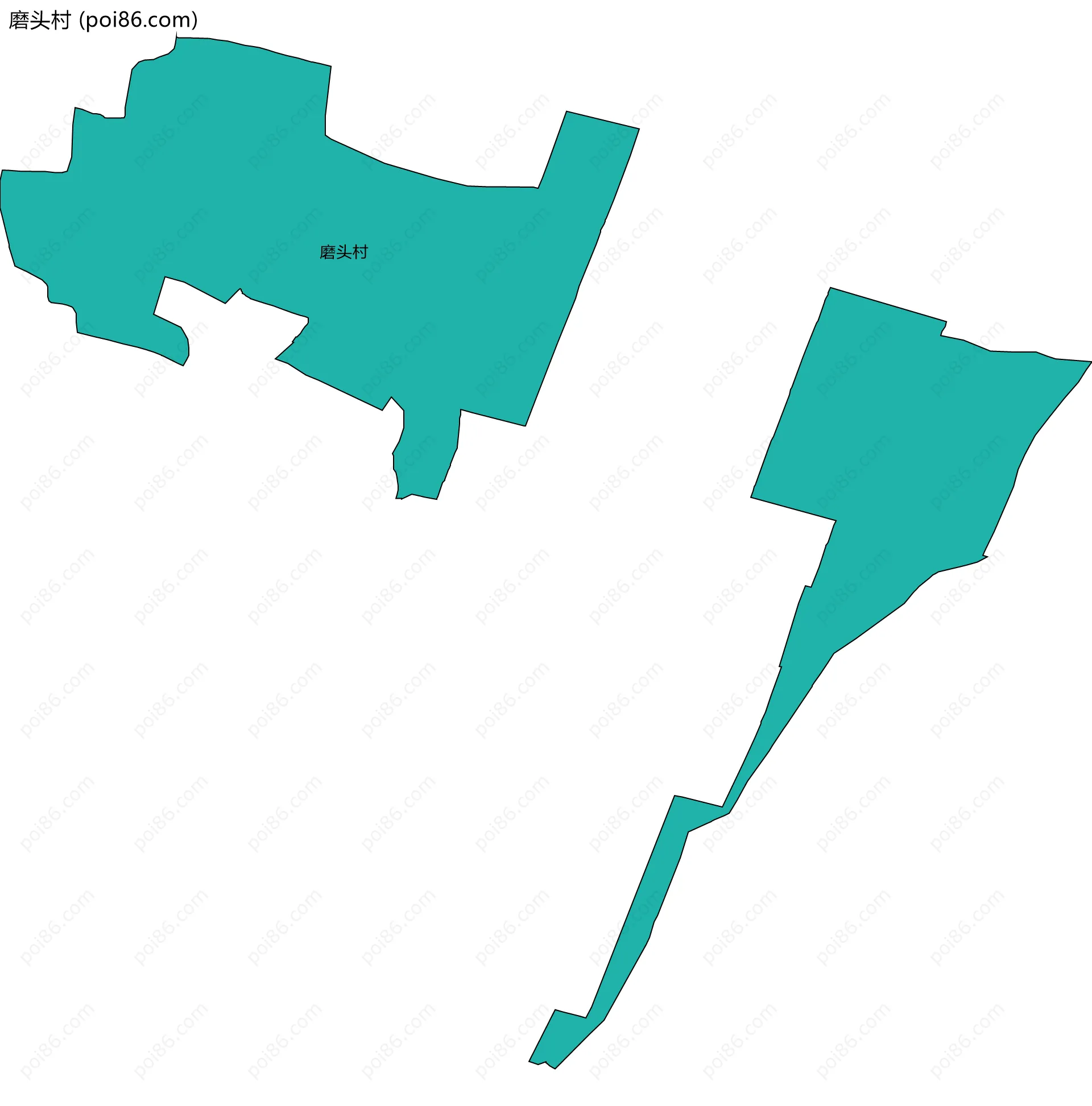 磨头村边界地图