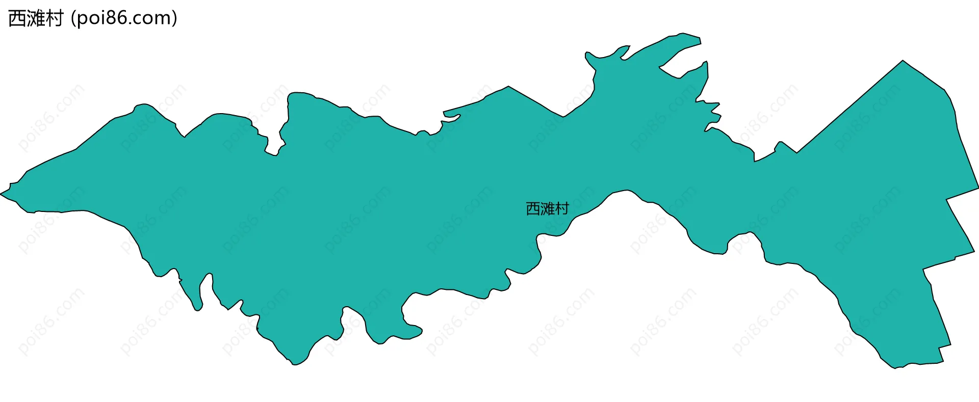 西滩村边界地图