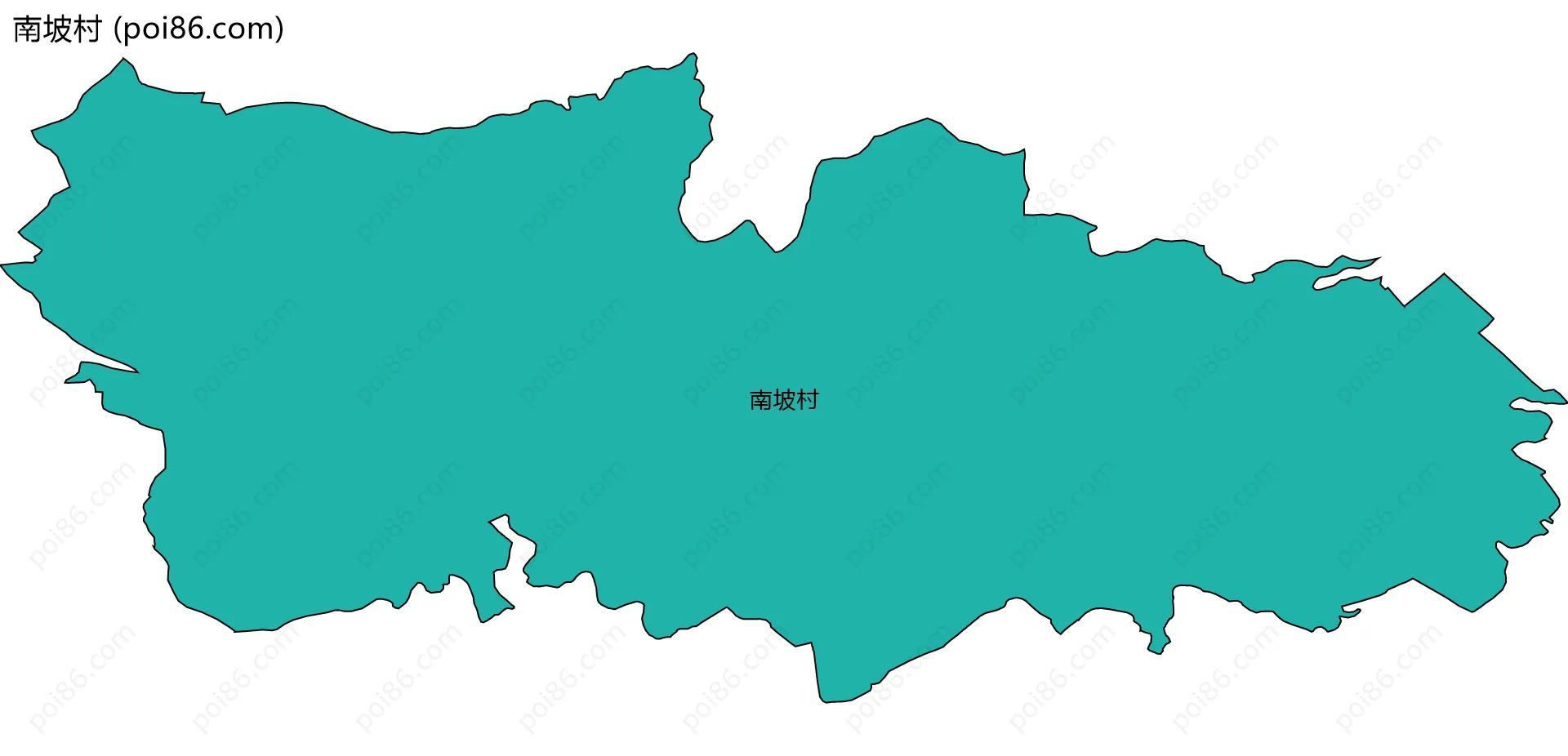 南坡村边界地图