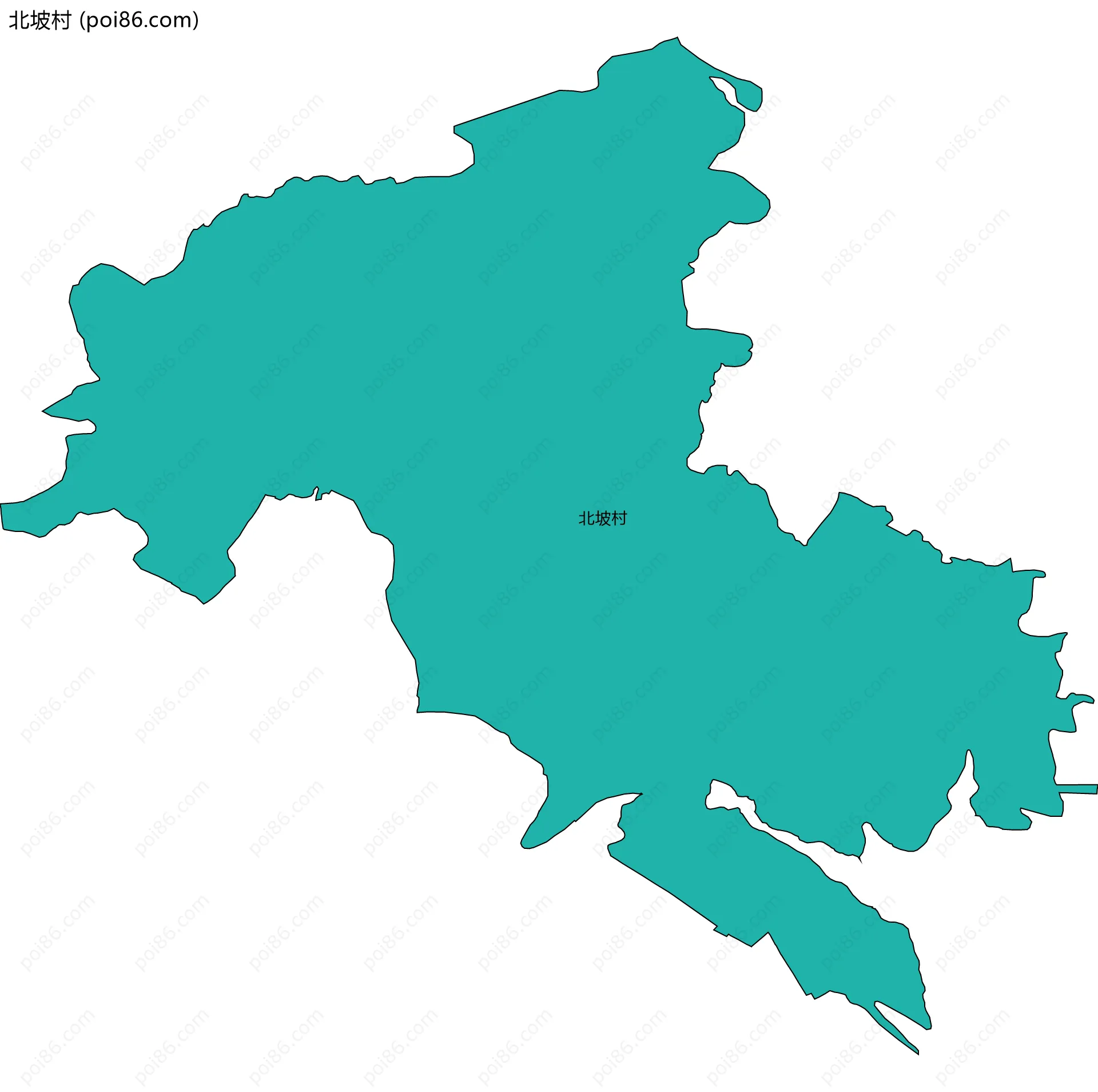 北坡村边界地图