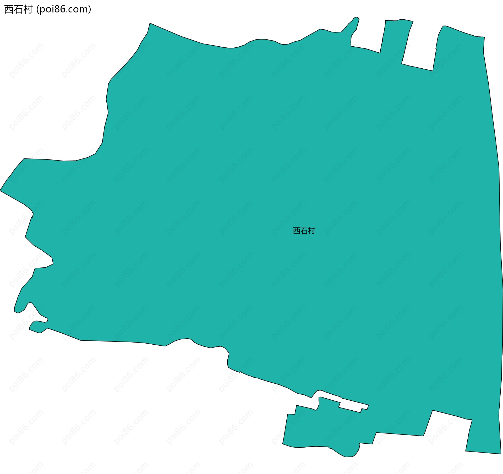 西石村边界地图