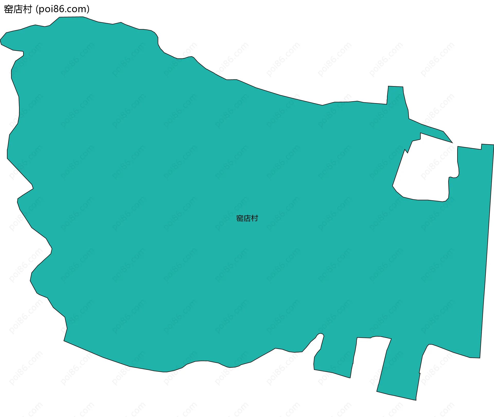 窑店村边界地图