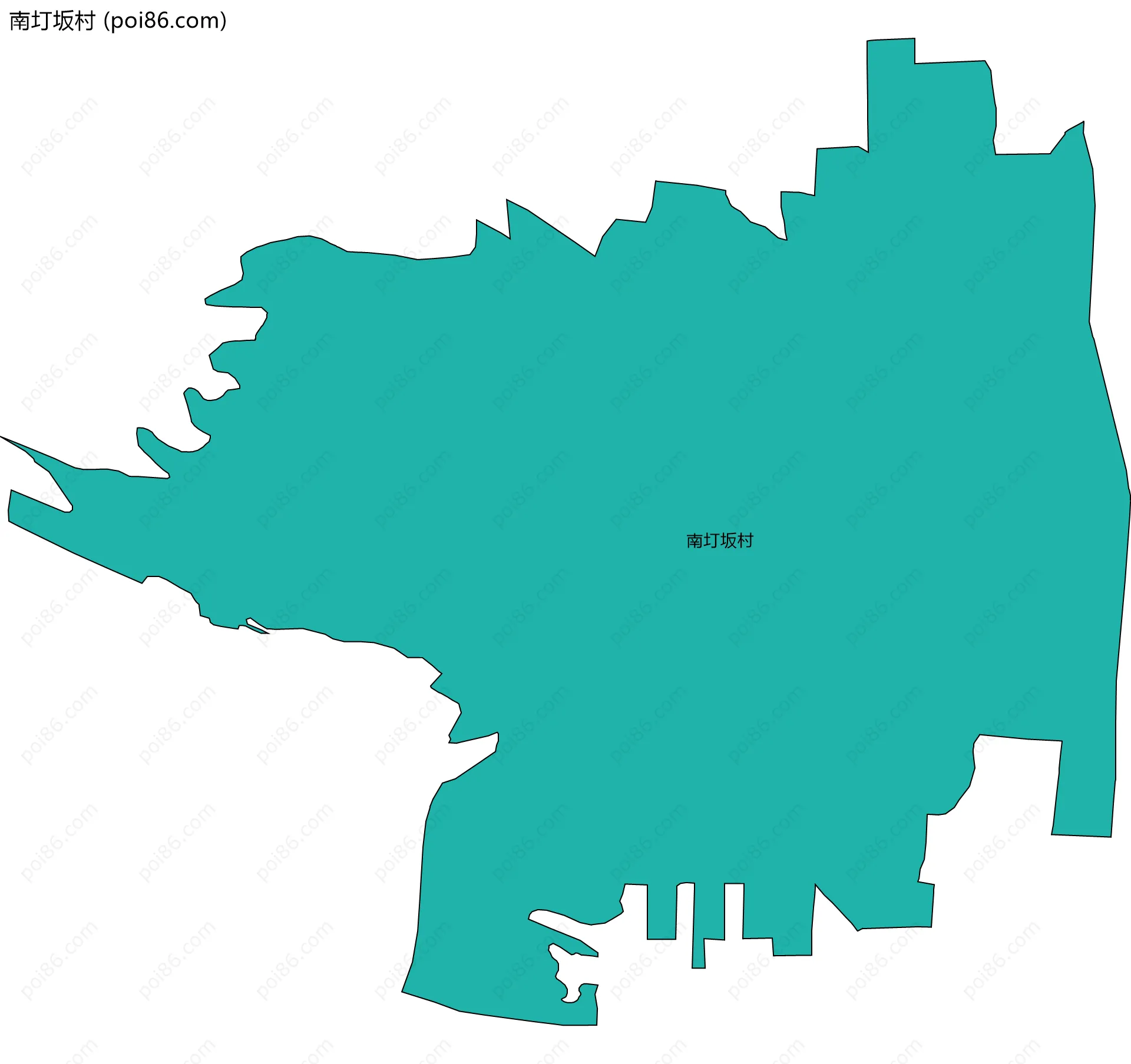 南圢坂村边界地图