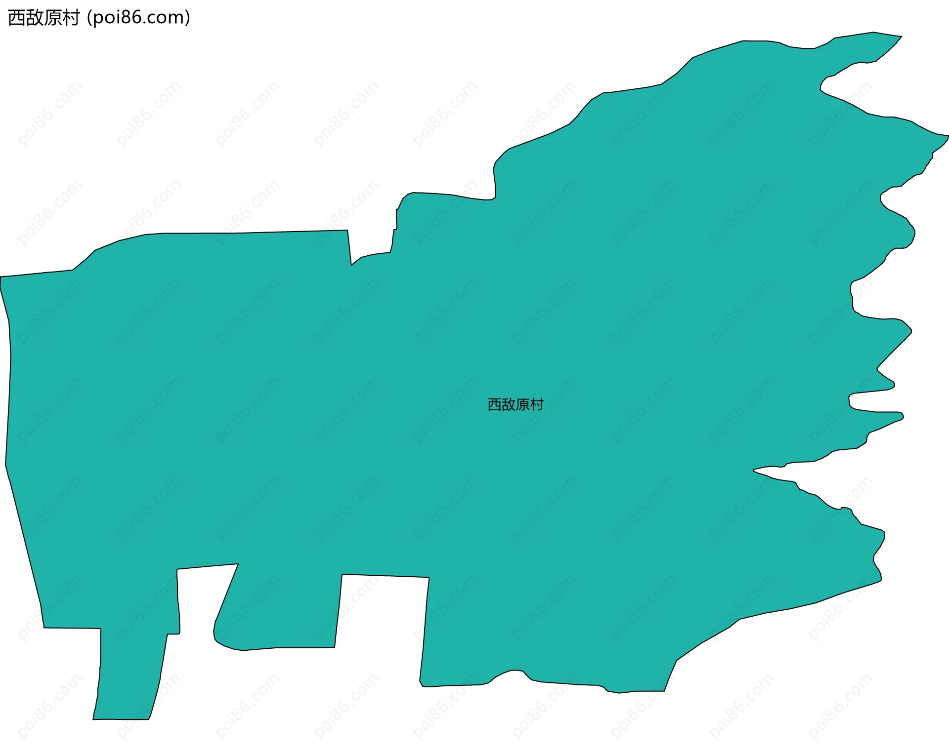 西敌原村边界地图