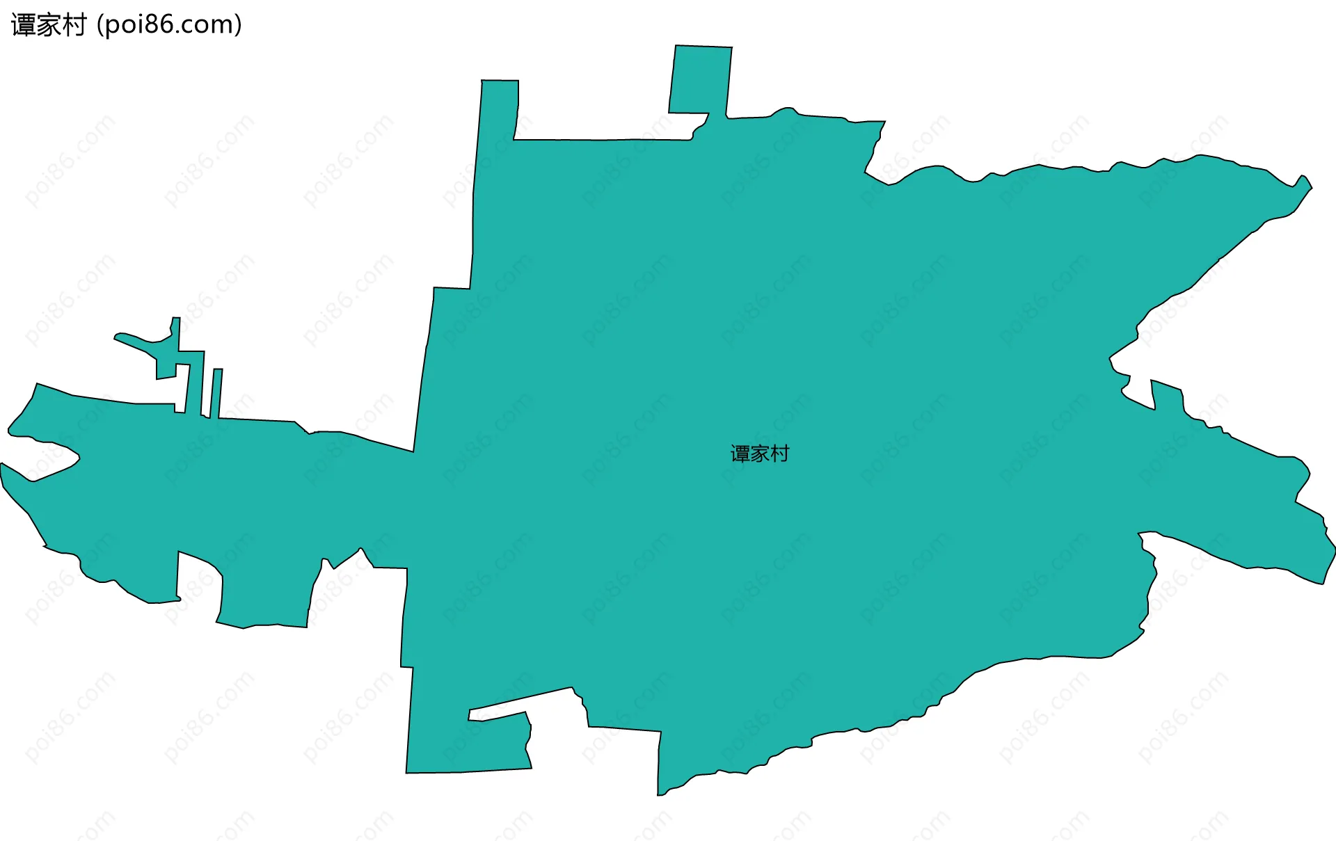 谭家村边界地图