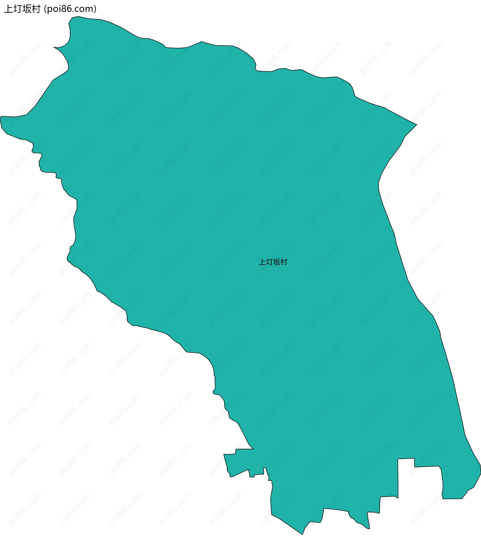 上圢坂村边界地图