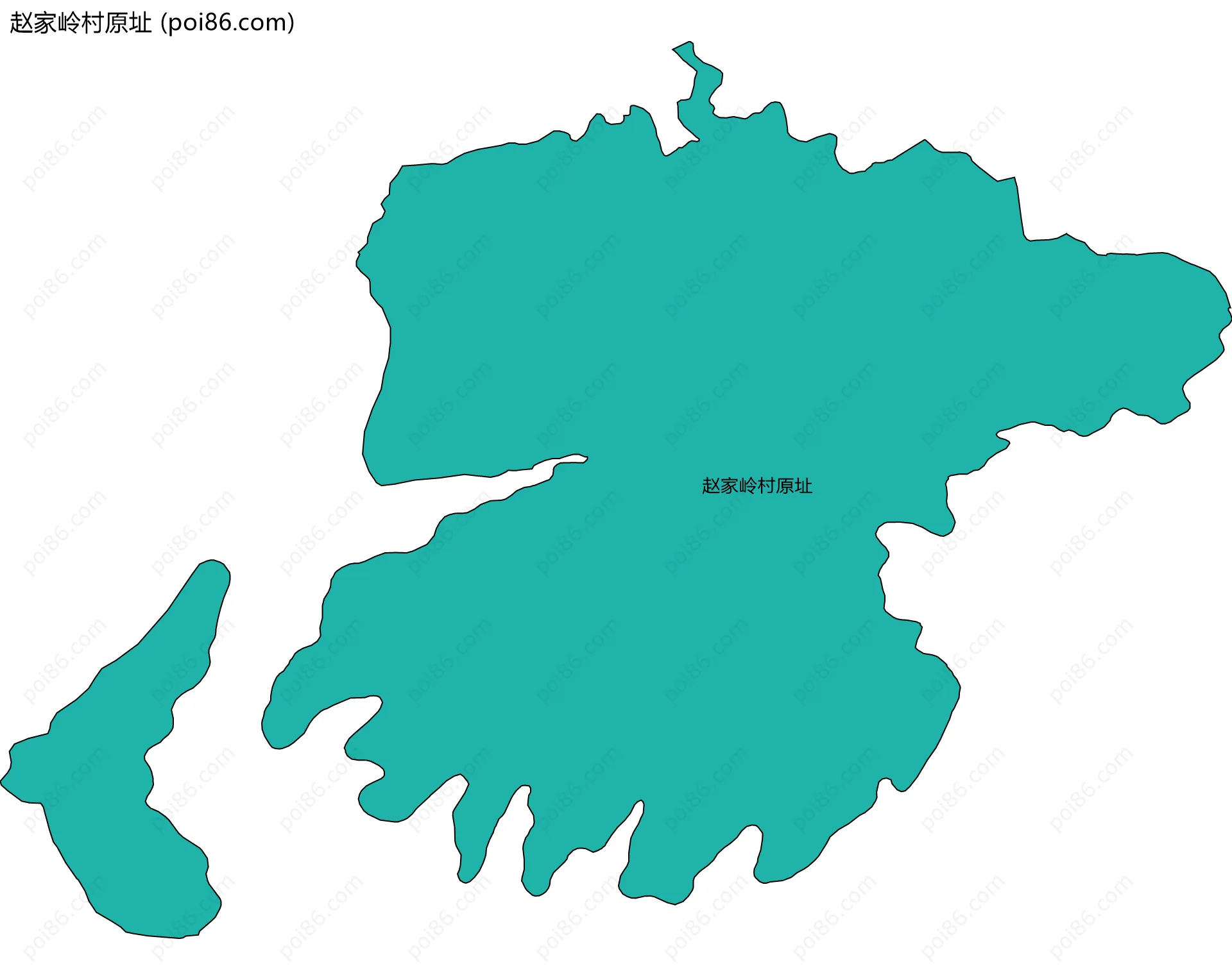 赵家岭村原址边界地图