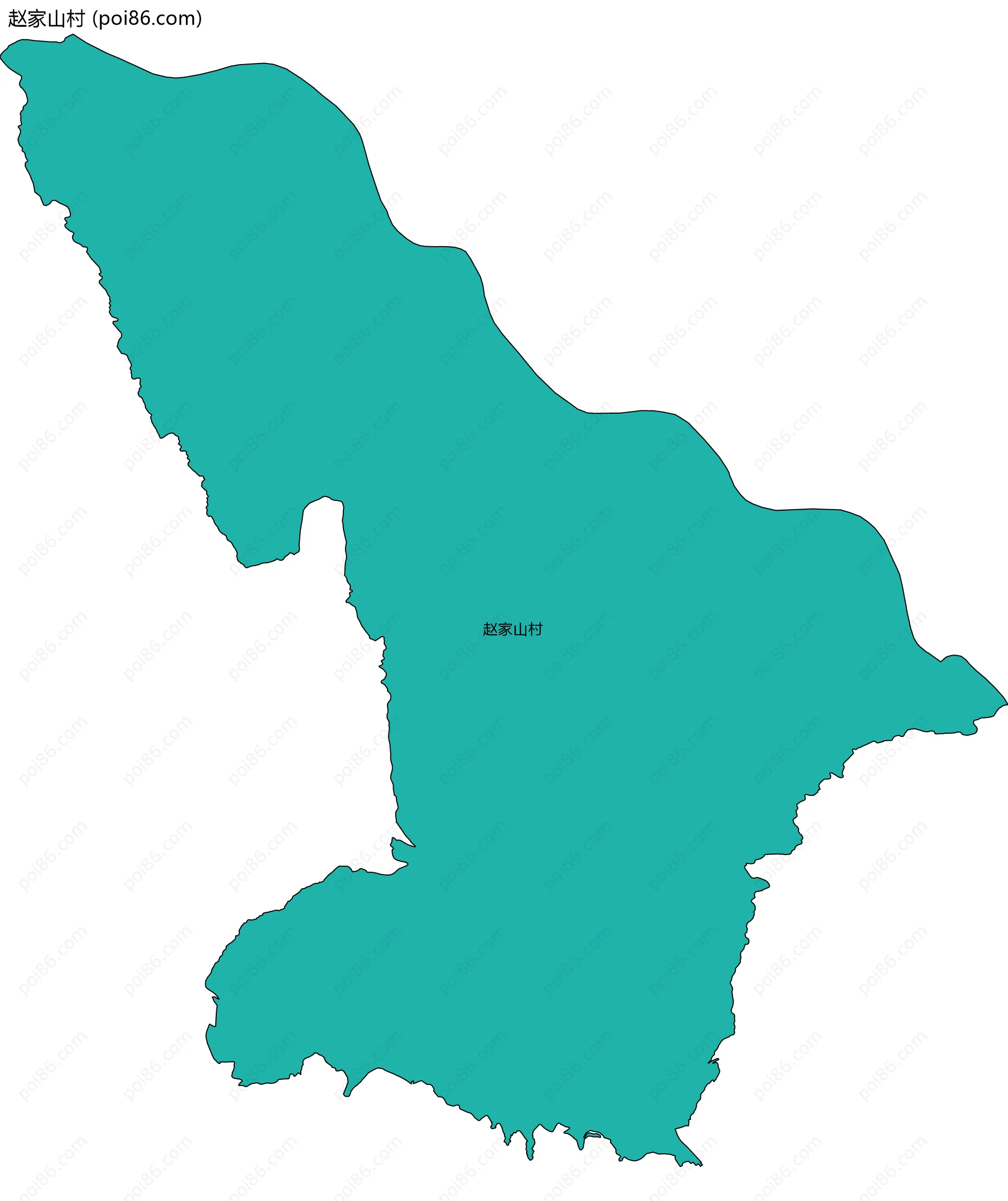 赵家山村边界地图