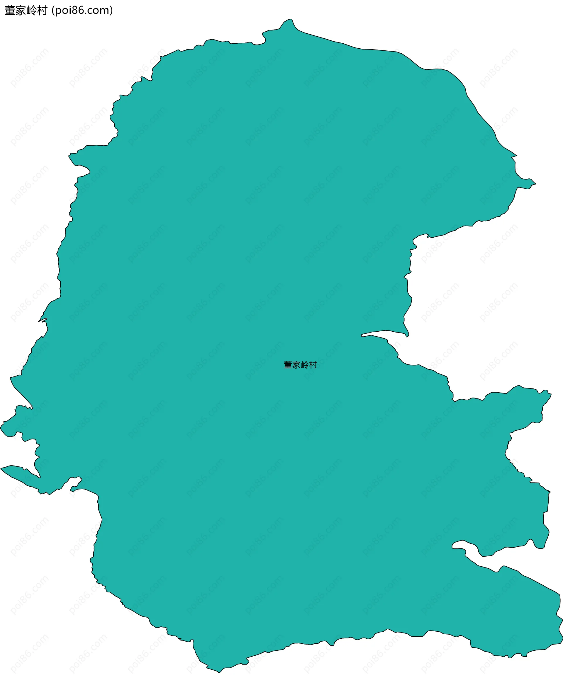 董家岭村边界地图