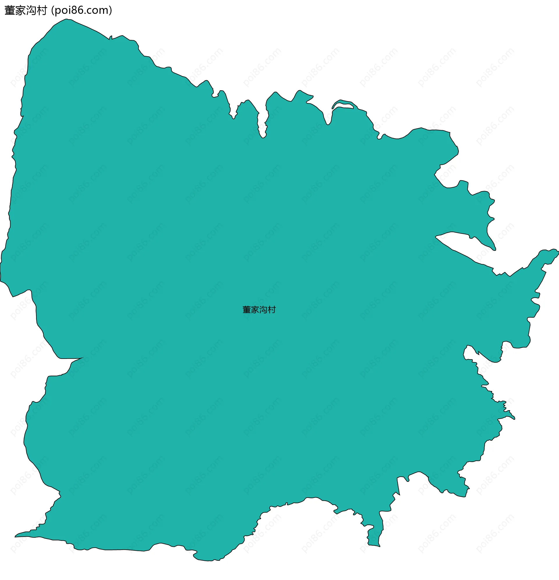 董家沟村边界地图