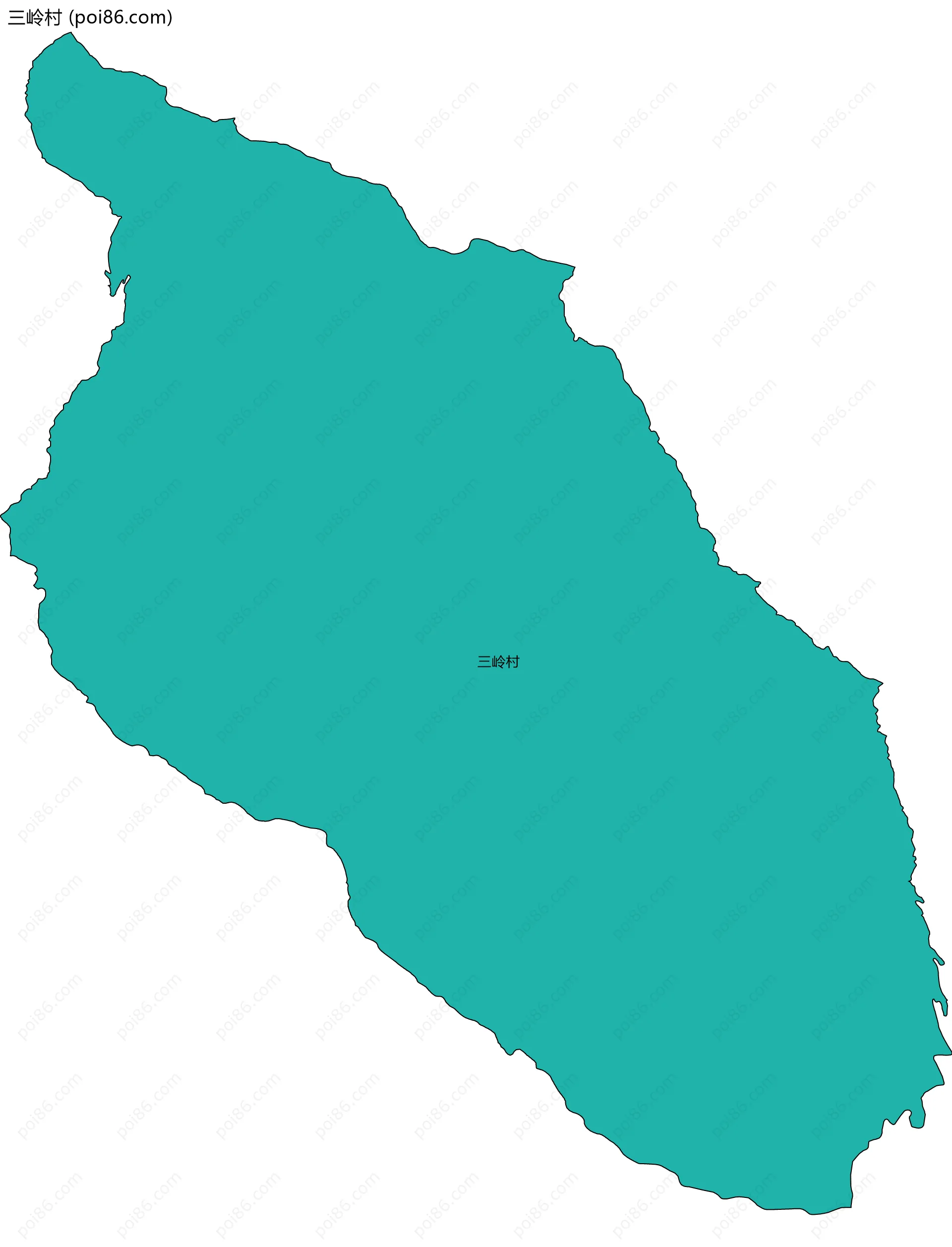 三岭村边界地图