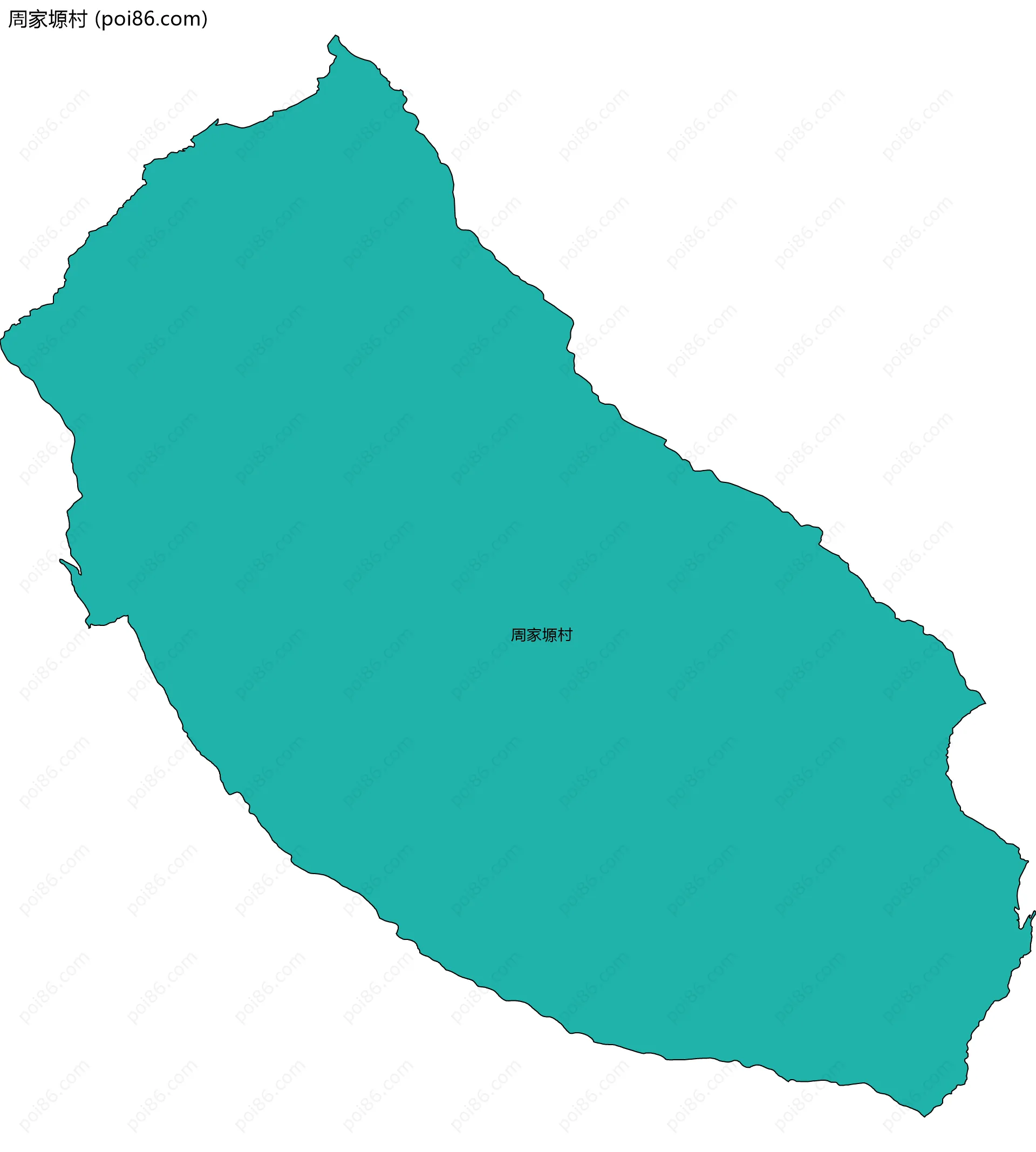 周家塬村边界地图