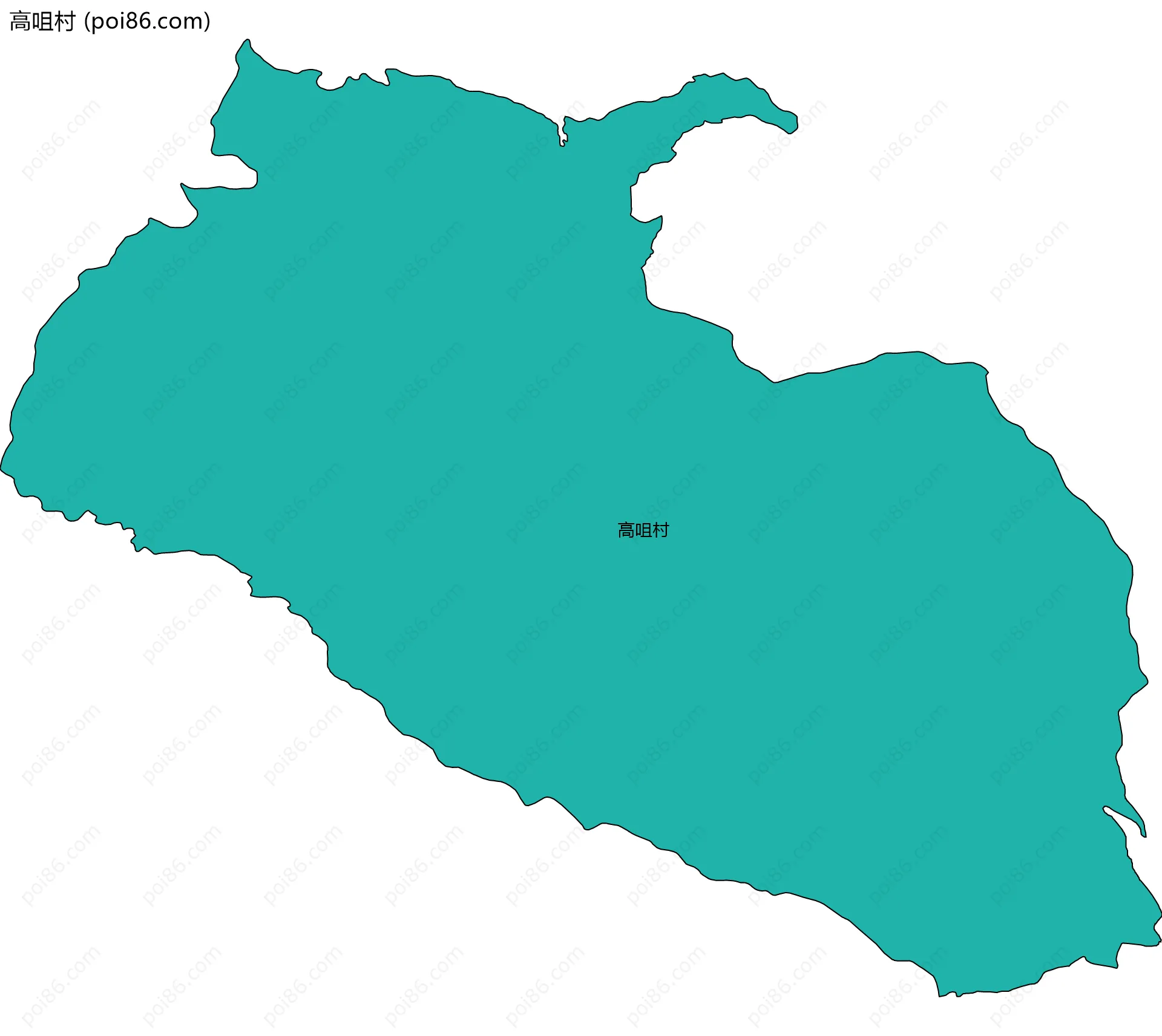 高咀村边界地图