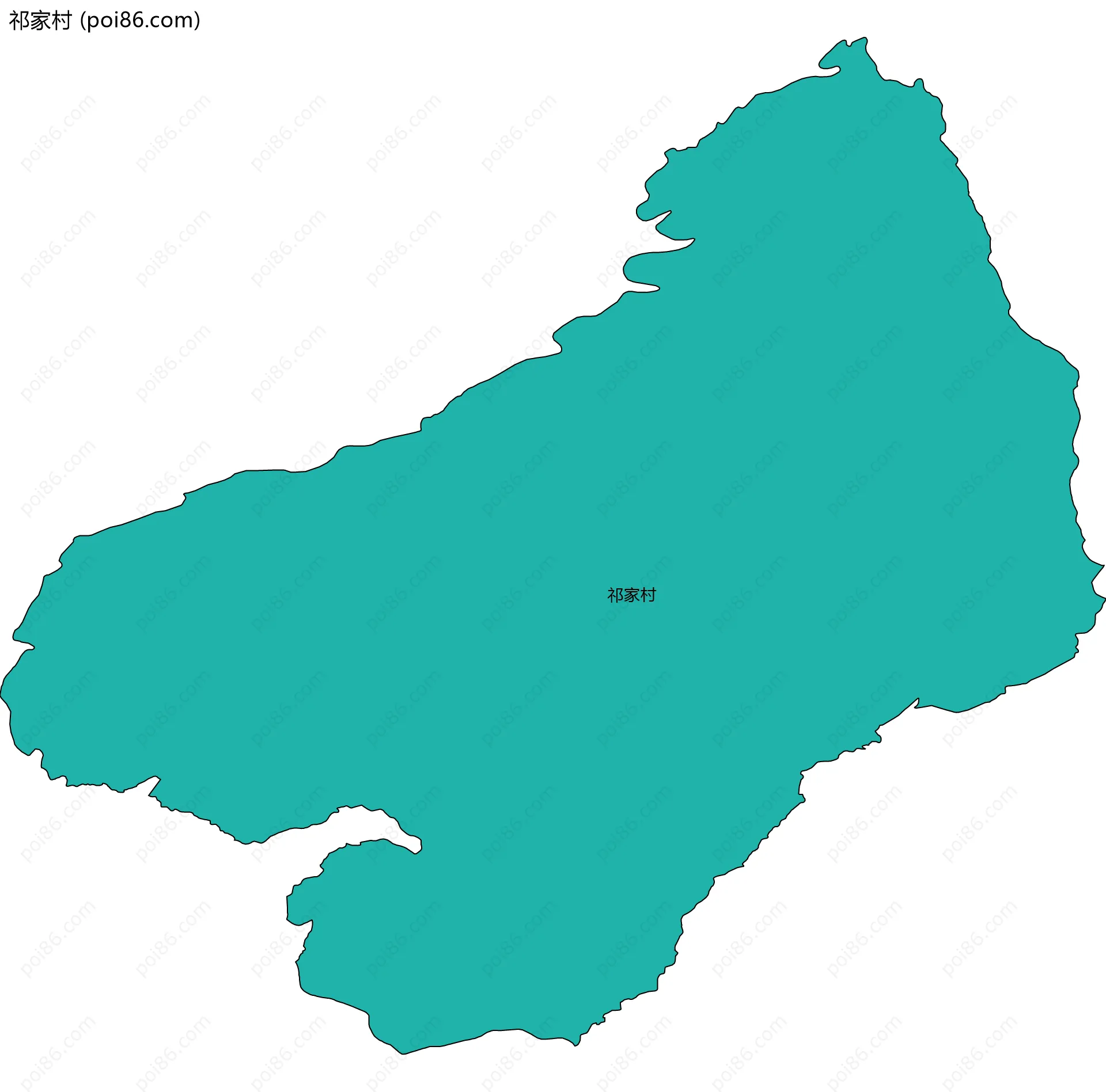 祁家村边界地图