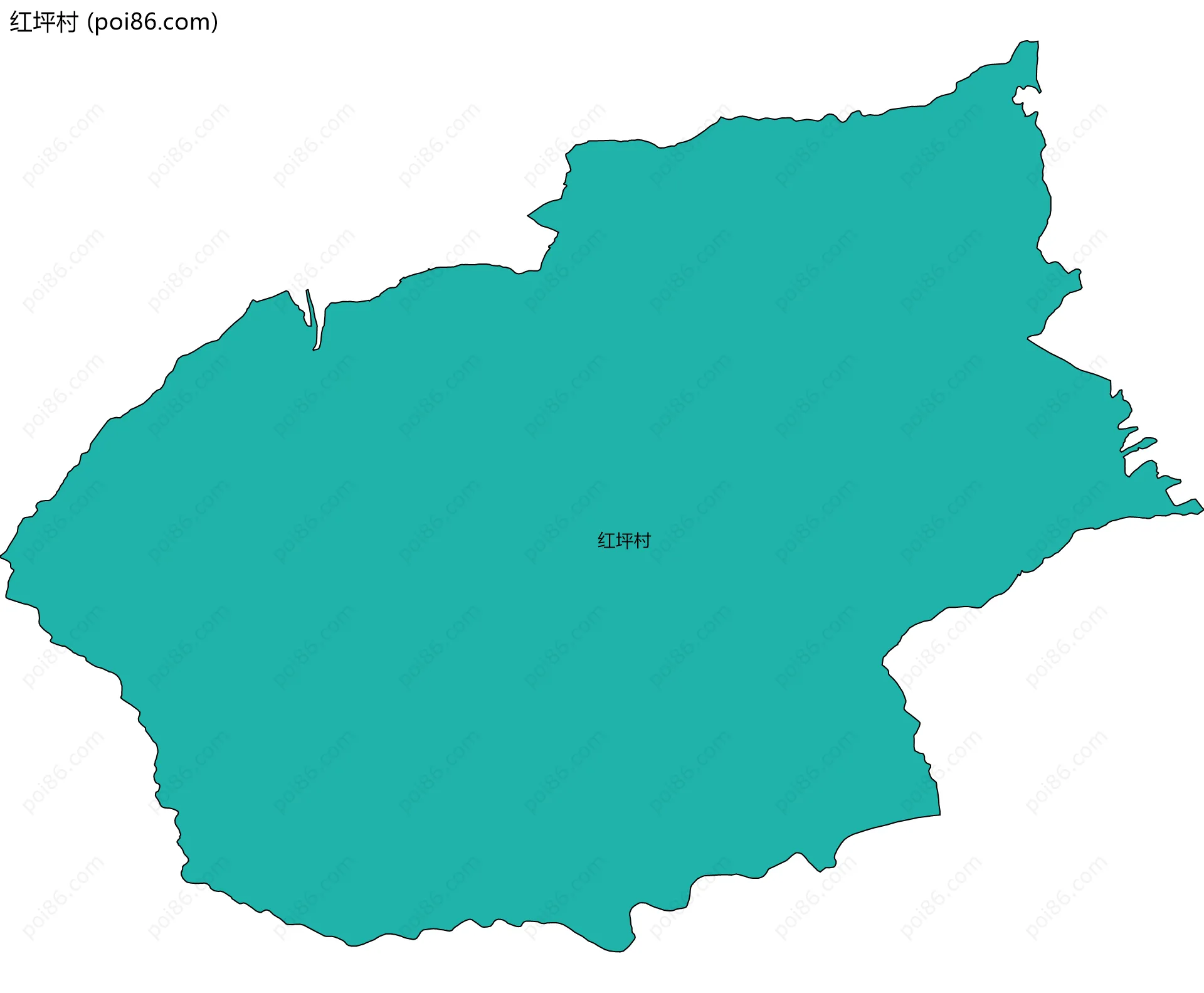 红坪村边界地图