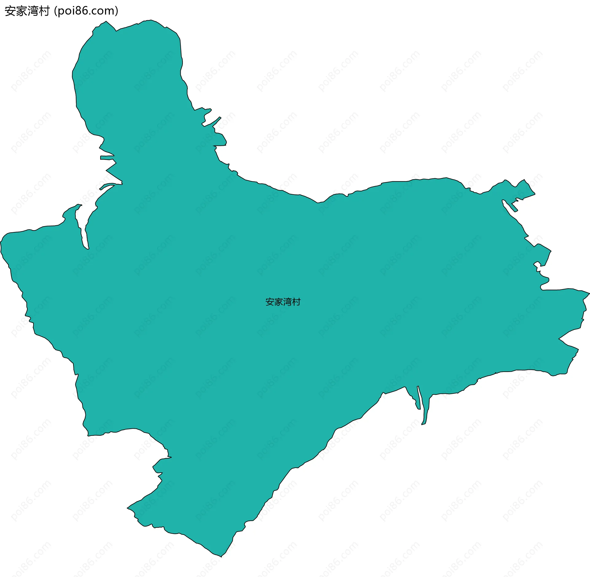 安家湾村边界地图