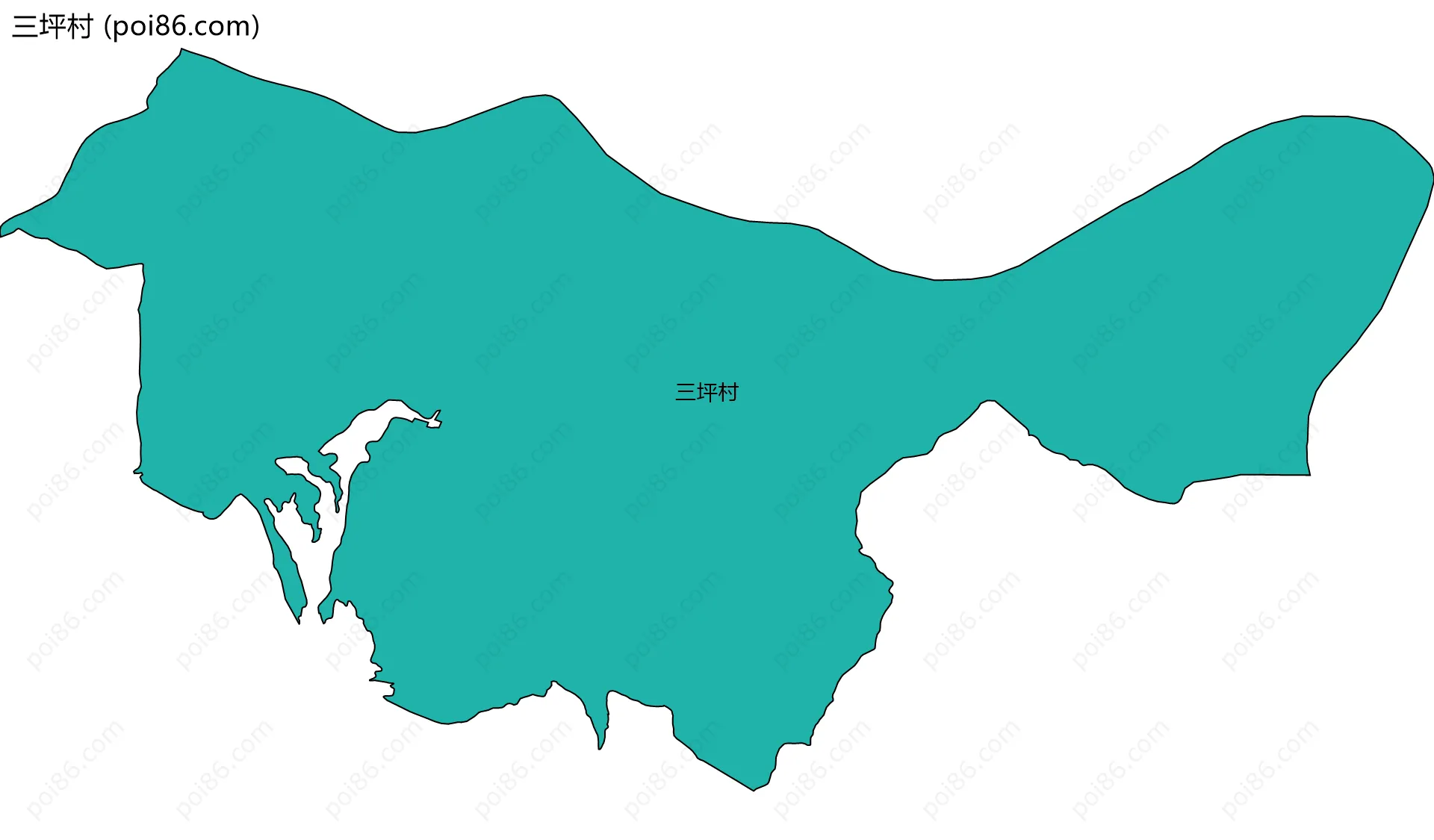 三坪村边界地图