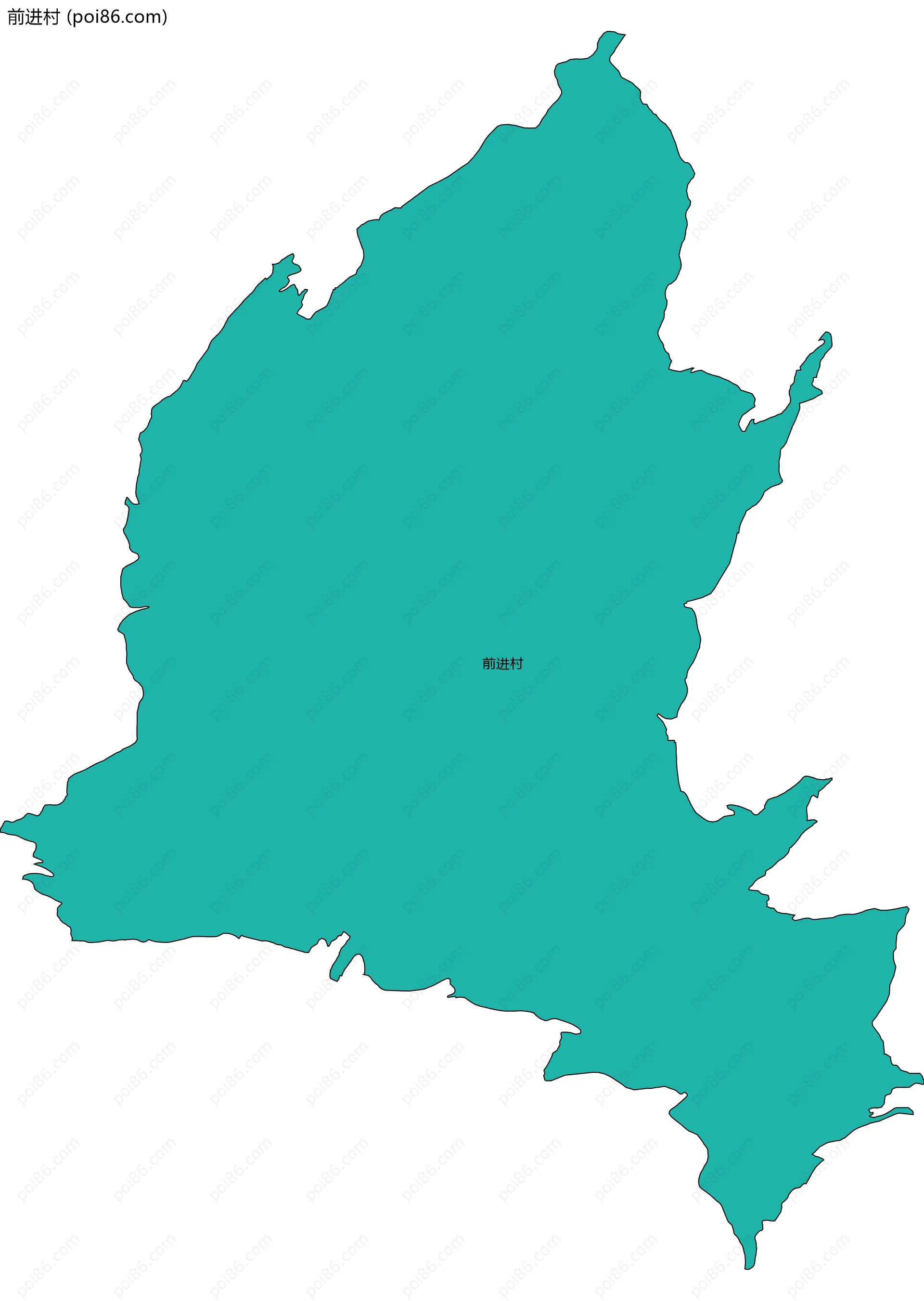前进村边界地图