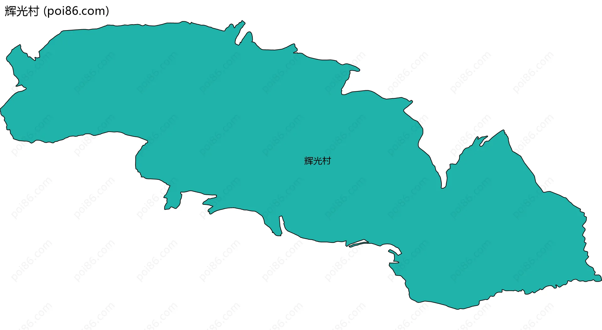 辉光村边界地图