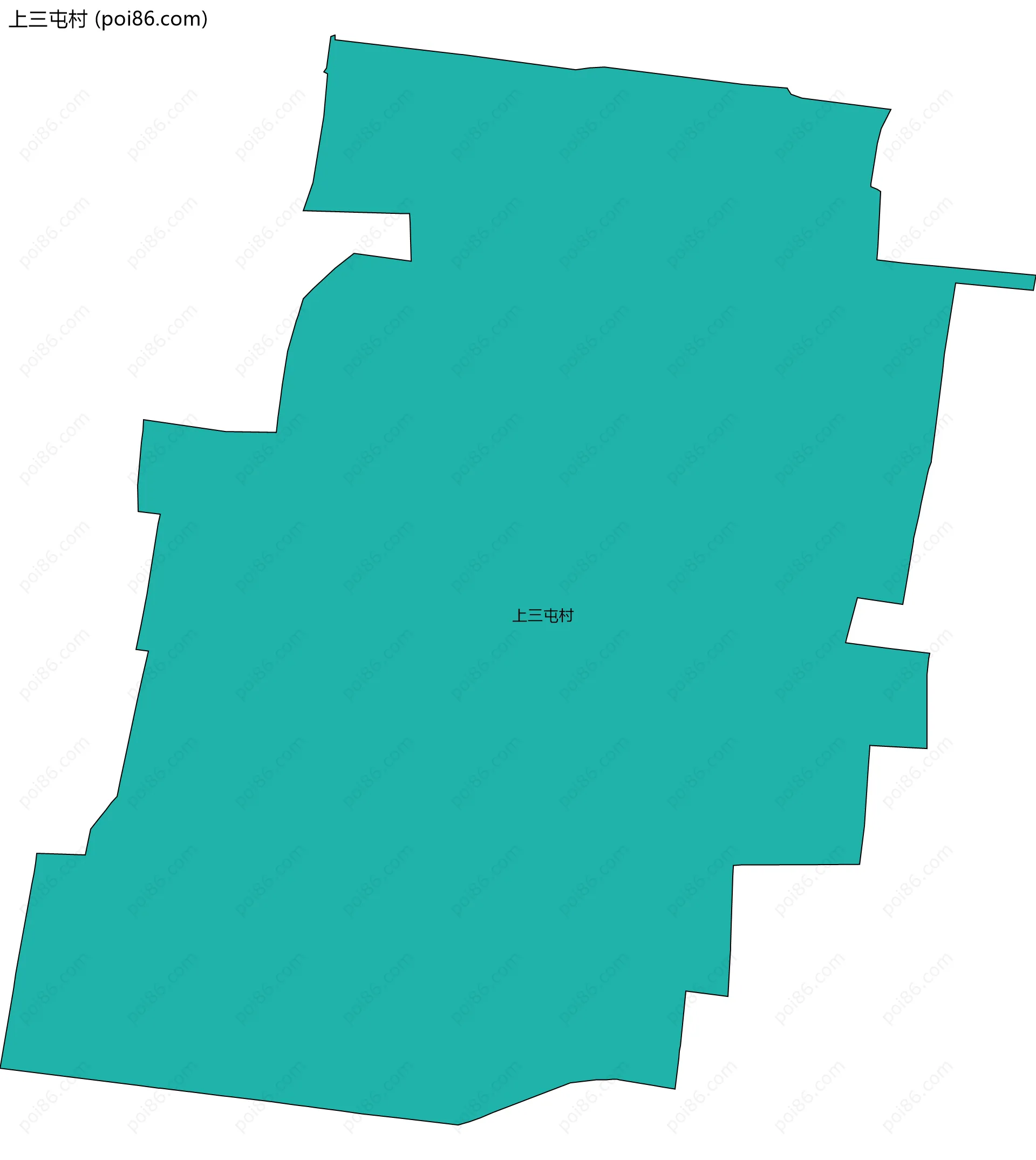 上三屯村边界地图