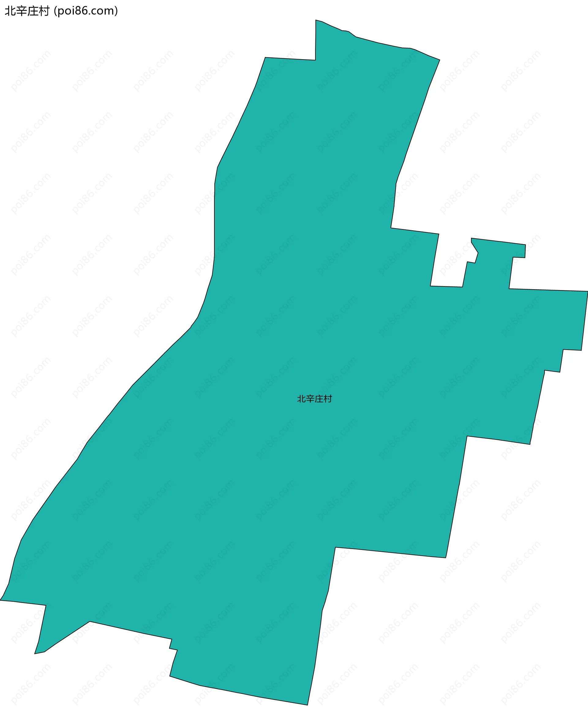 北辛庄村边界地图