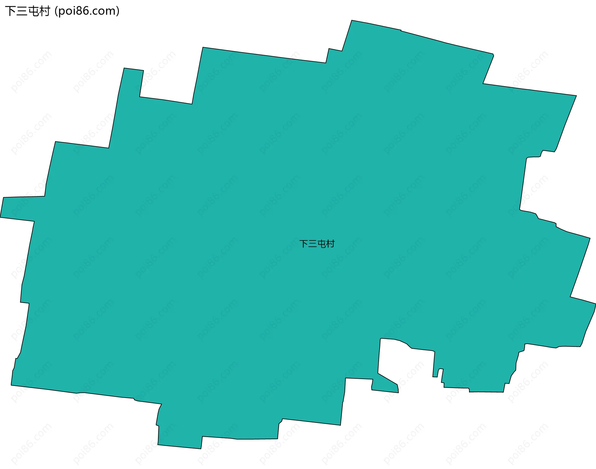 下三屯村边界地图