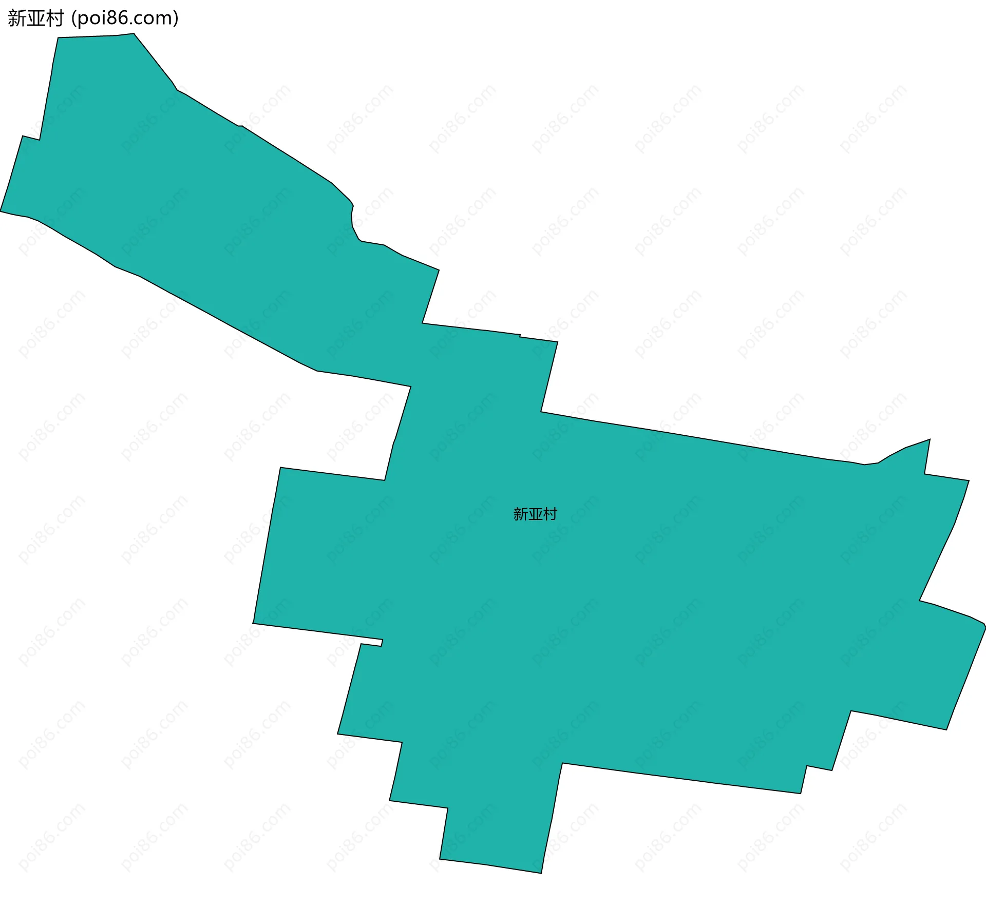 新亚村边界地图