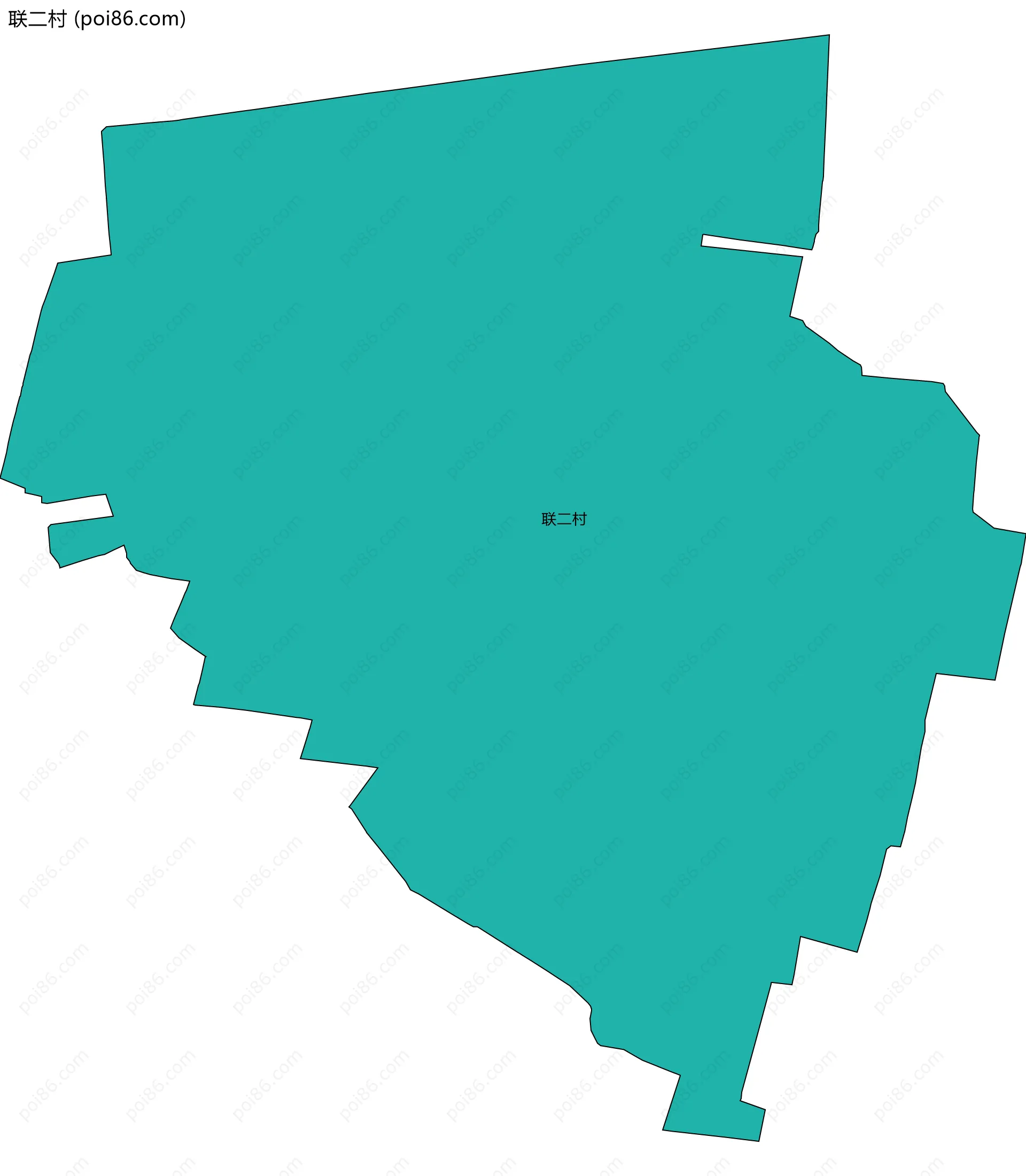 联二村边界地图