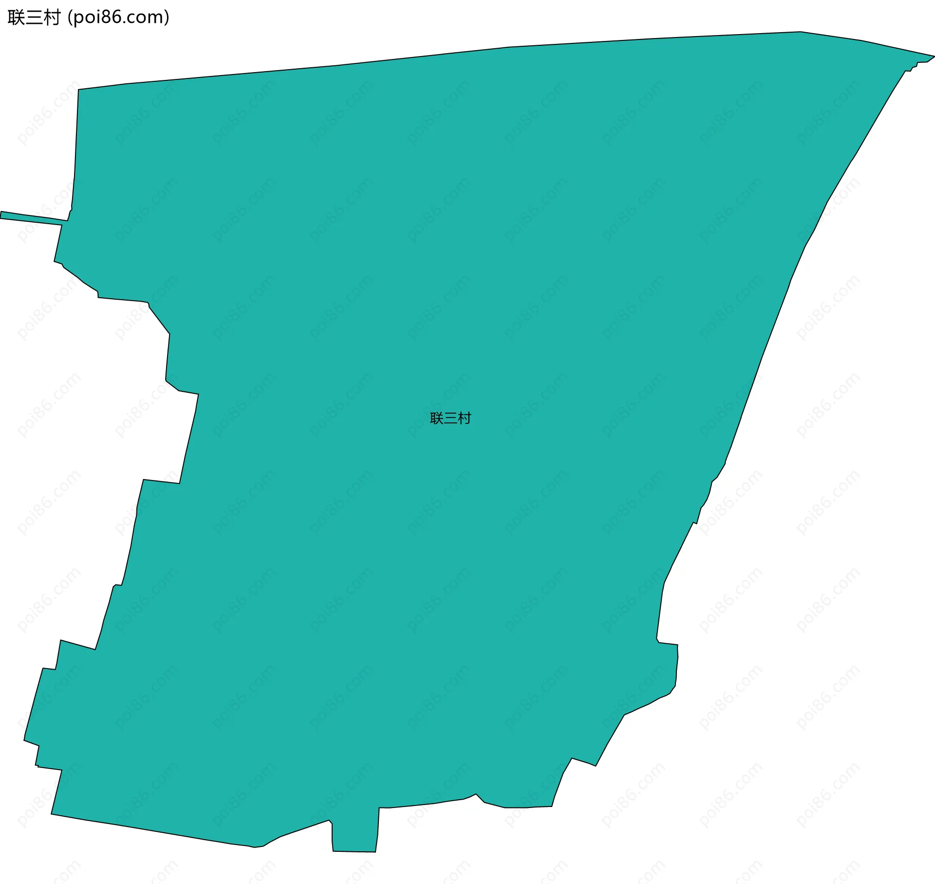联三村边界地图
