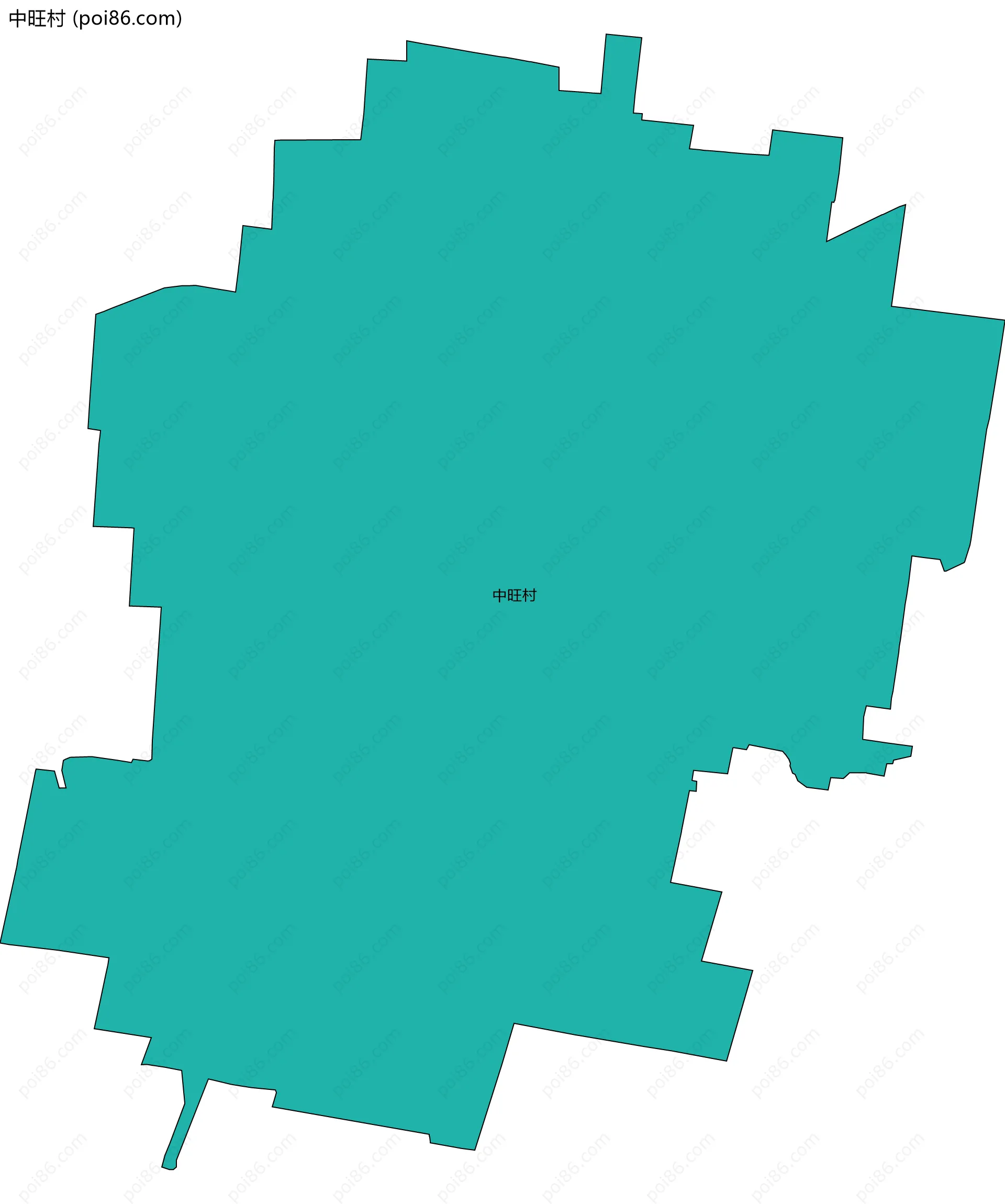 中旺村边界地图