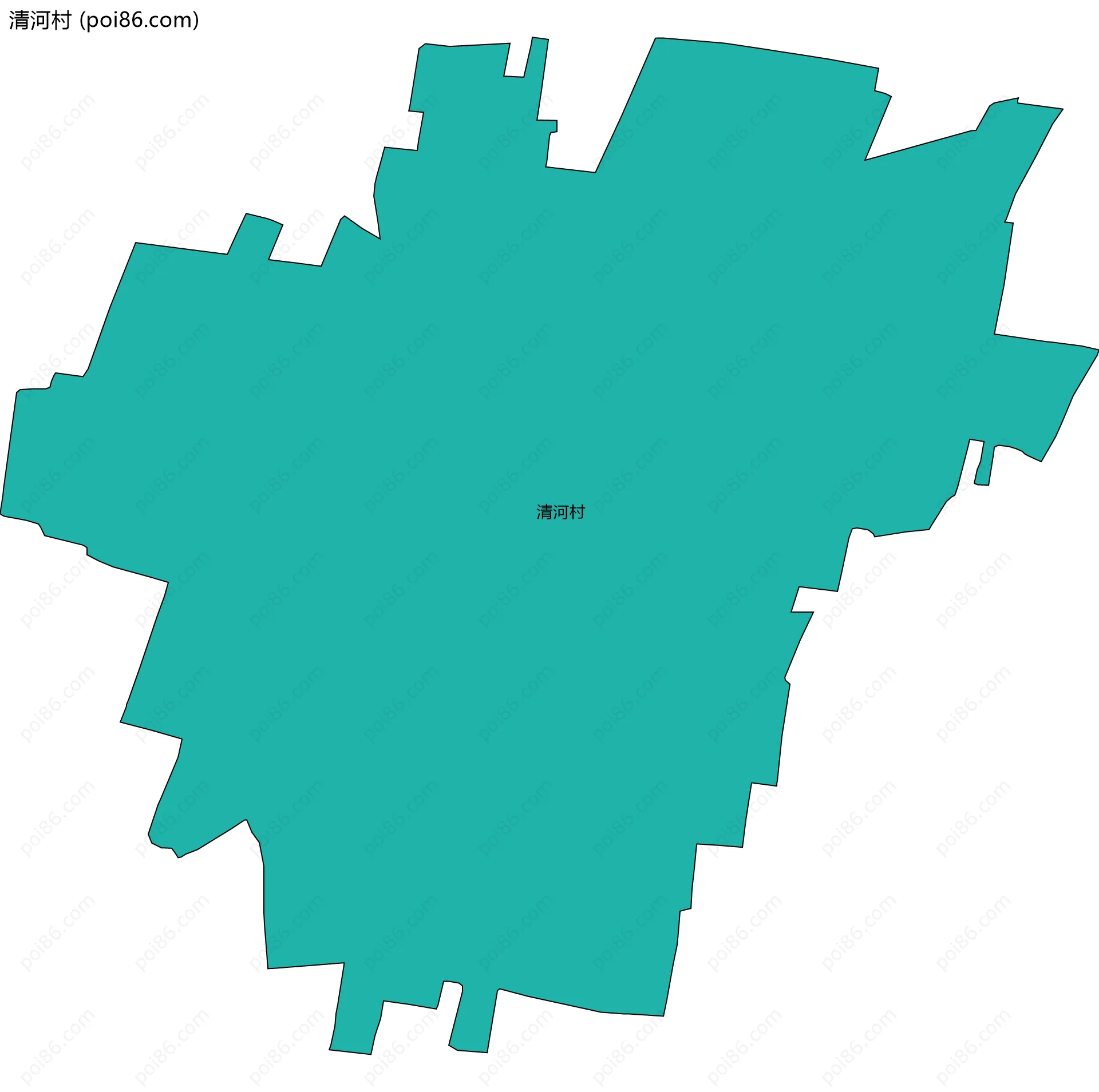 清河村边界地图