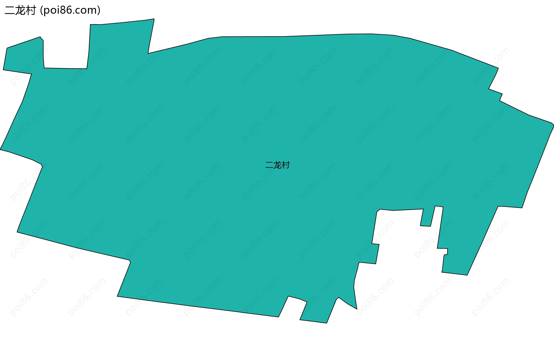 二龙村边界地图