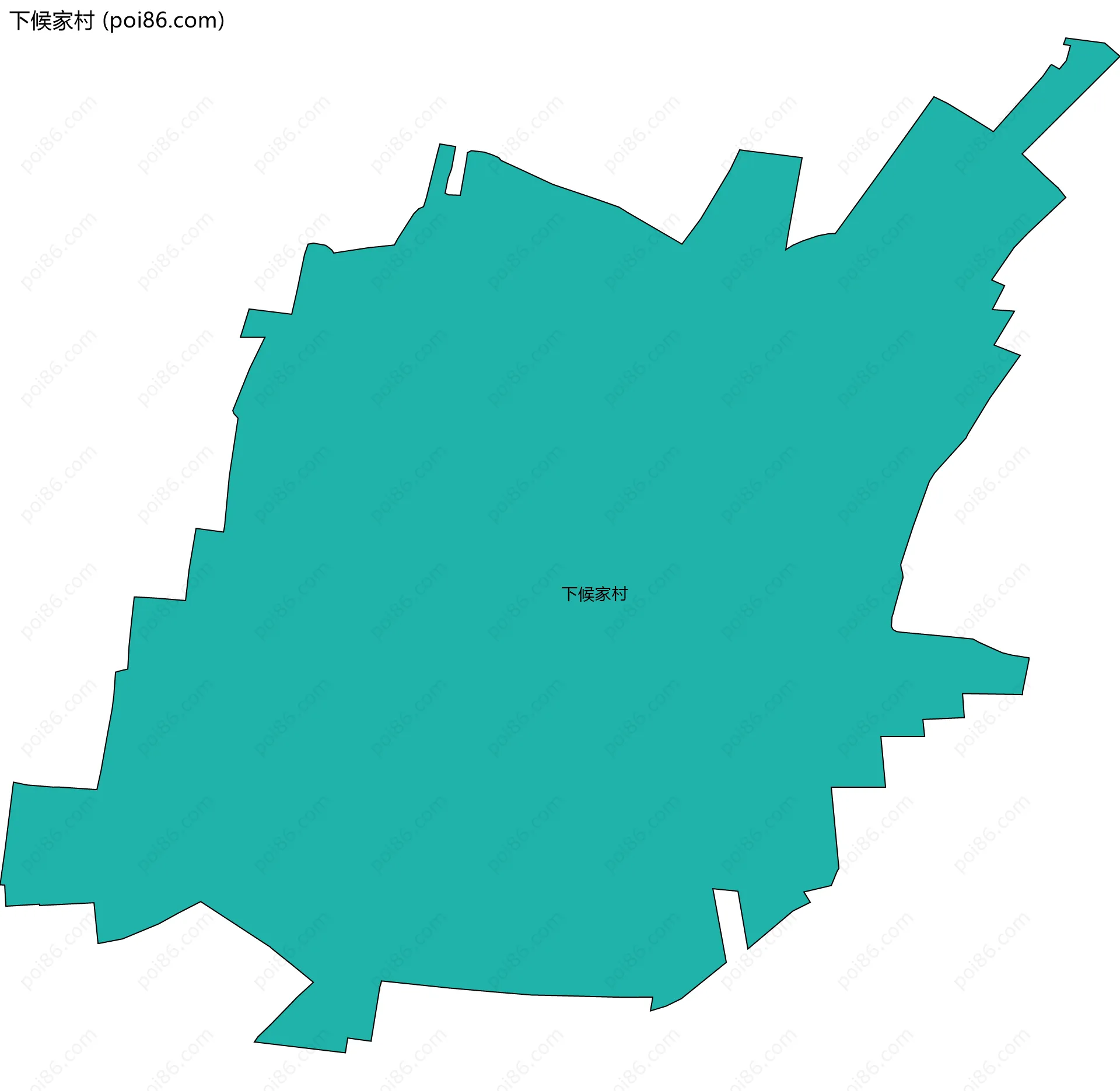 下候家村边界地图