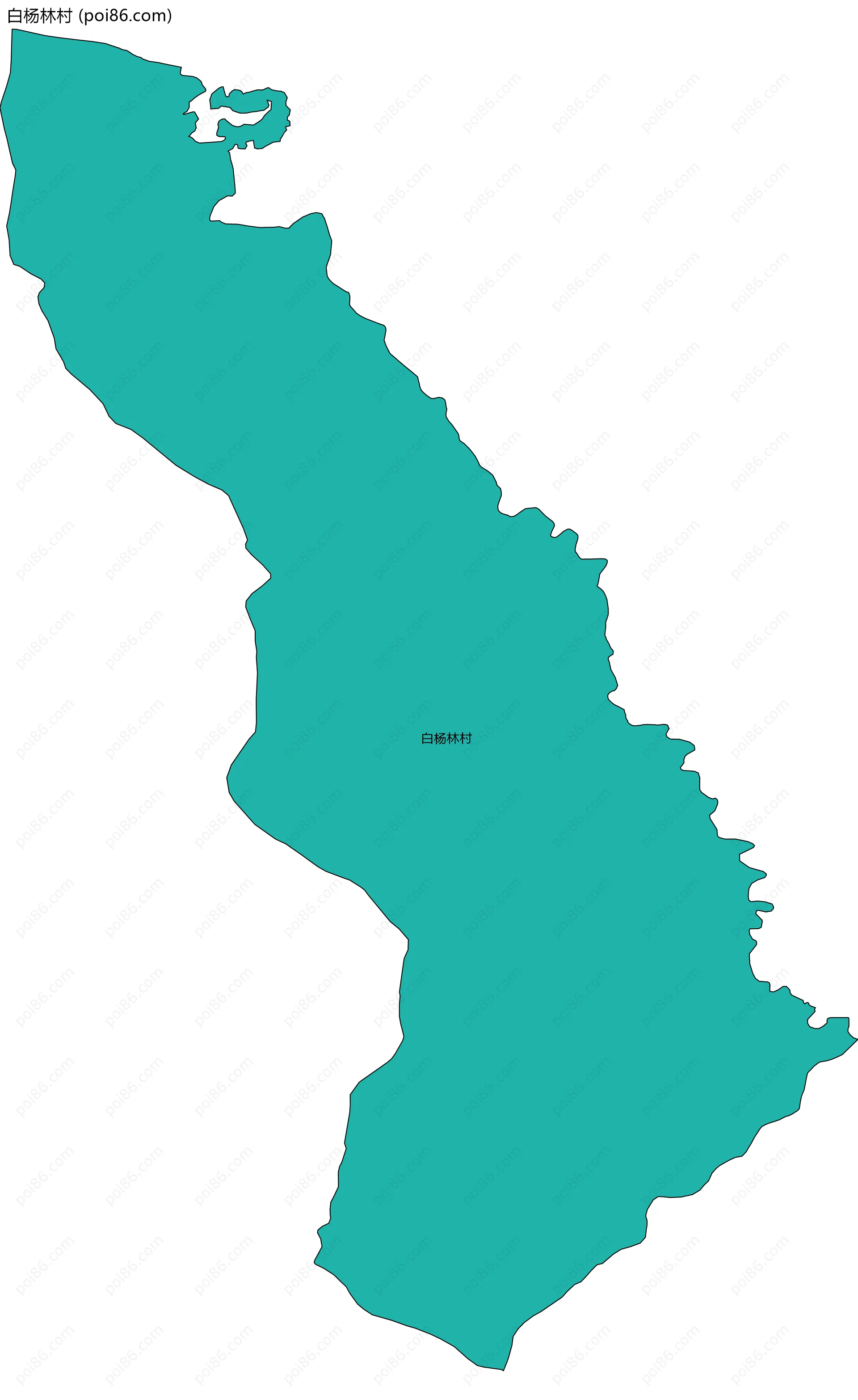 白杨林村边界地图