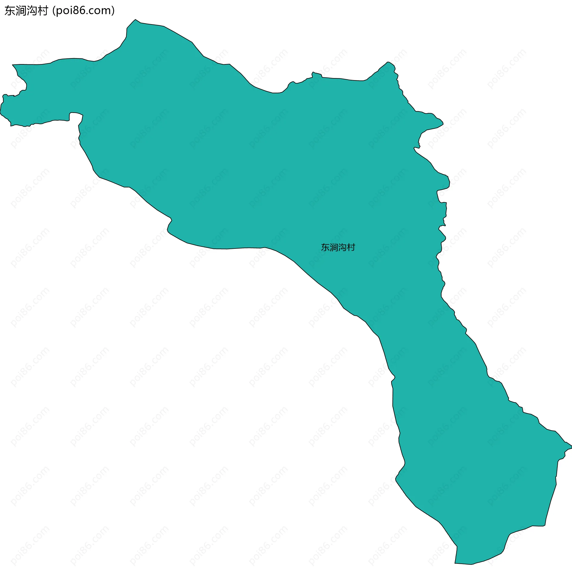 东涧沟村边界地图