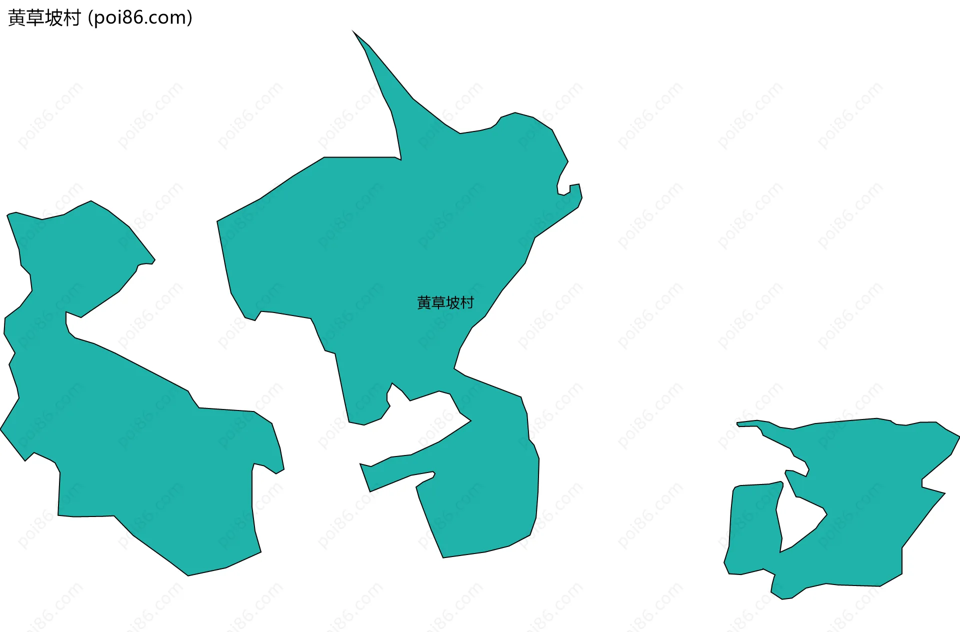 黄草坡村边界地图