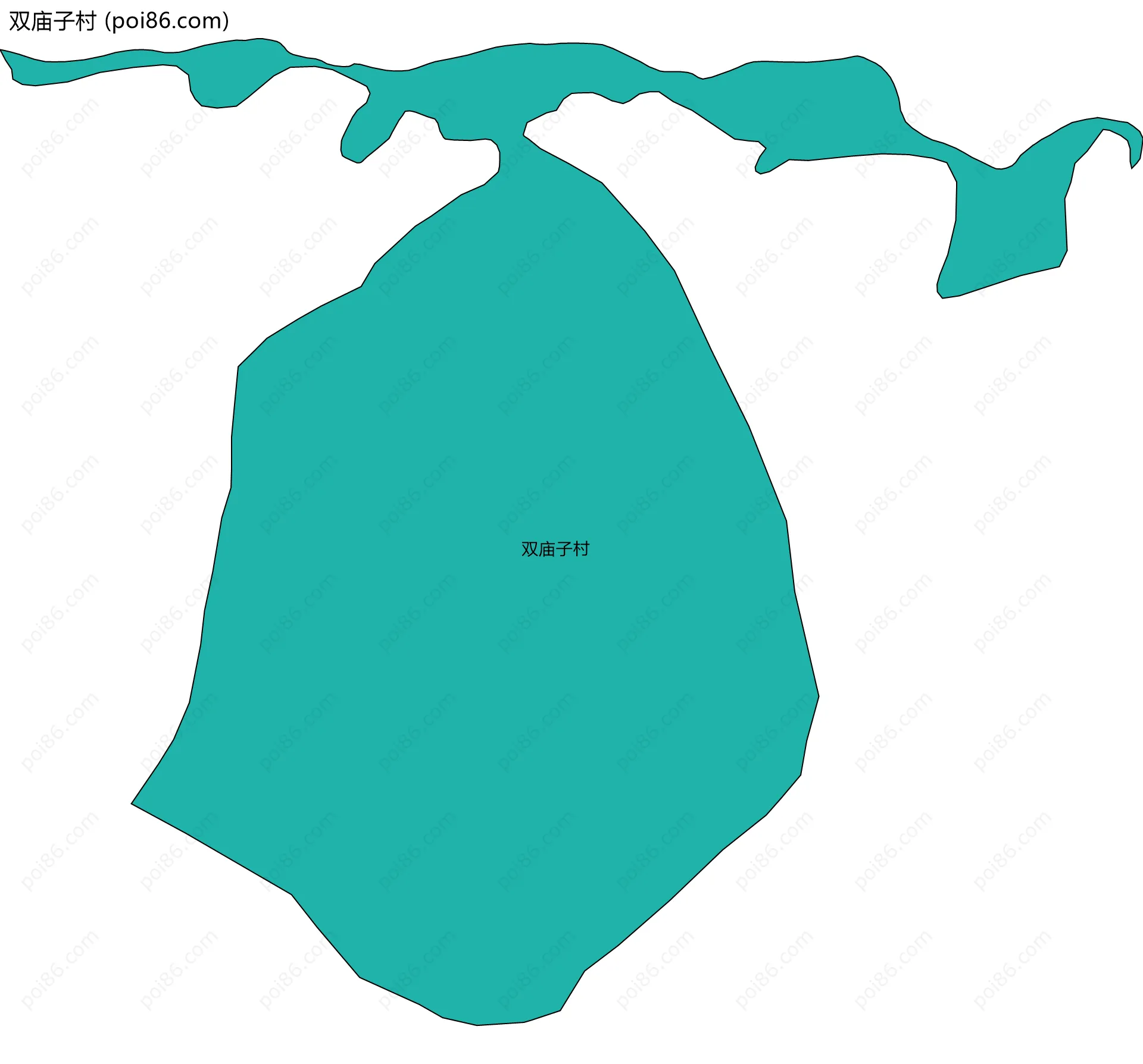 双庙子村边界地图