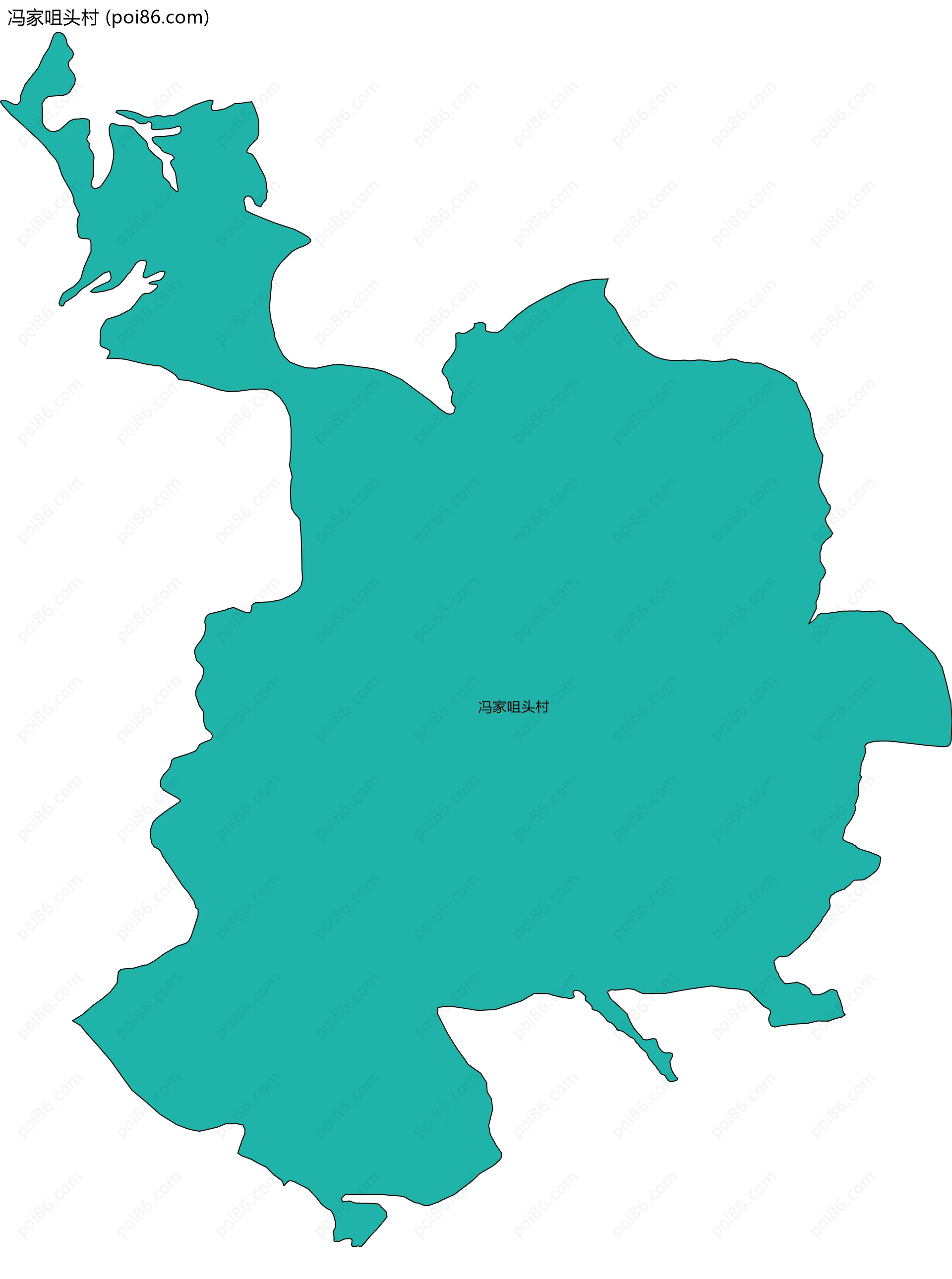 冯家咀头村边界地图